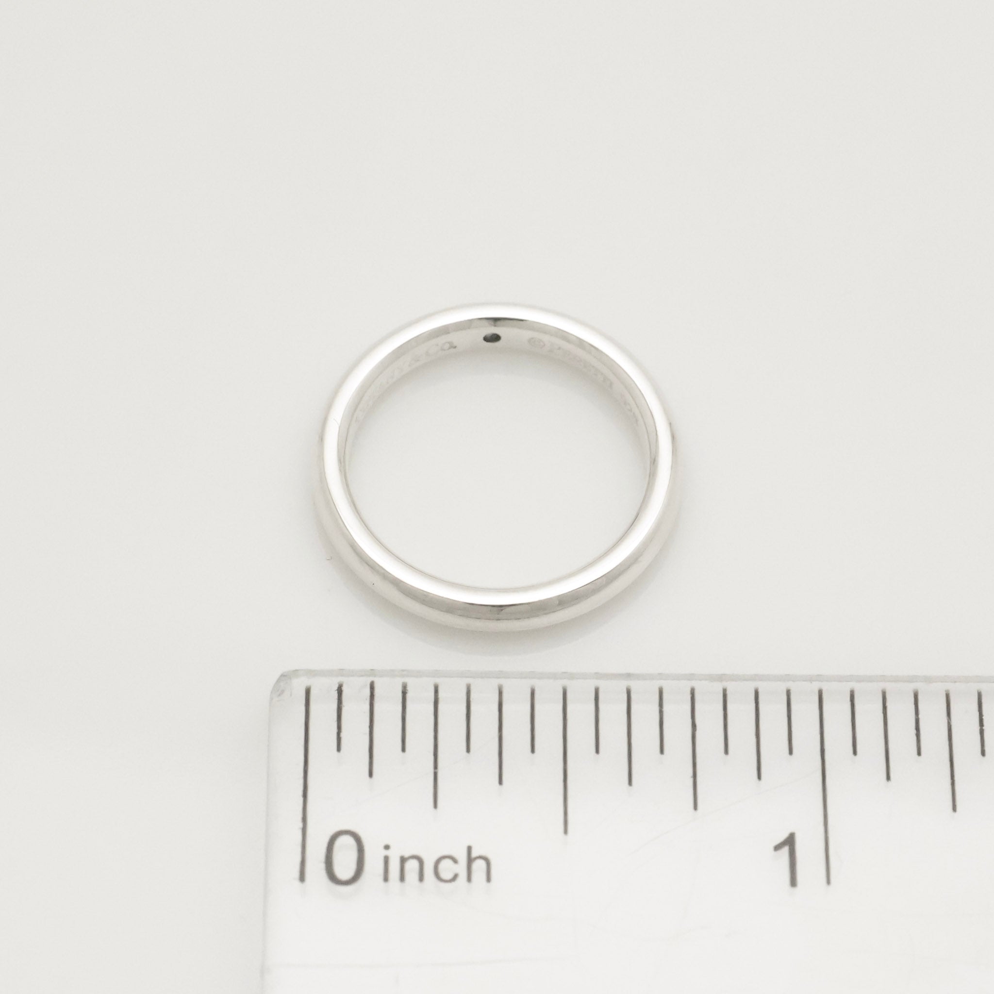 Tiffany & Co. Sapphire Stacking Band Ring Size 4.25-4.5 Sterling Silver 925