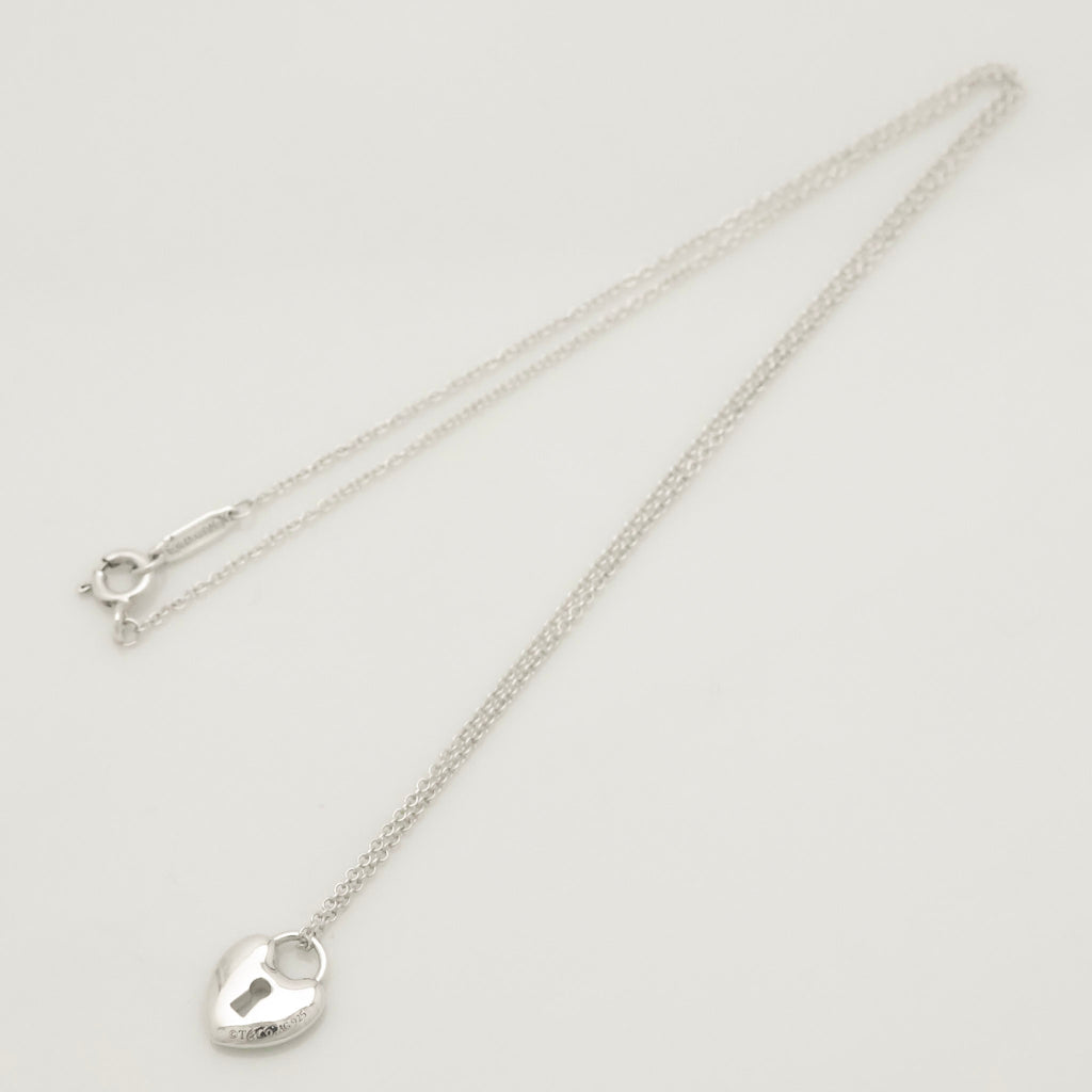 TIFFANY&Co. ハート ロック ブルーエナメル ネックレス AG925