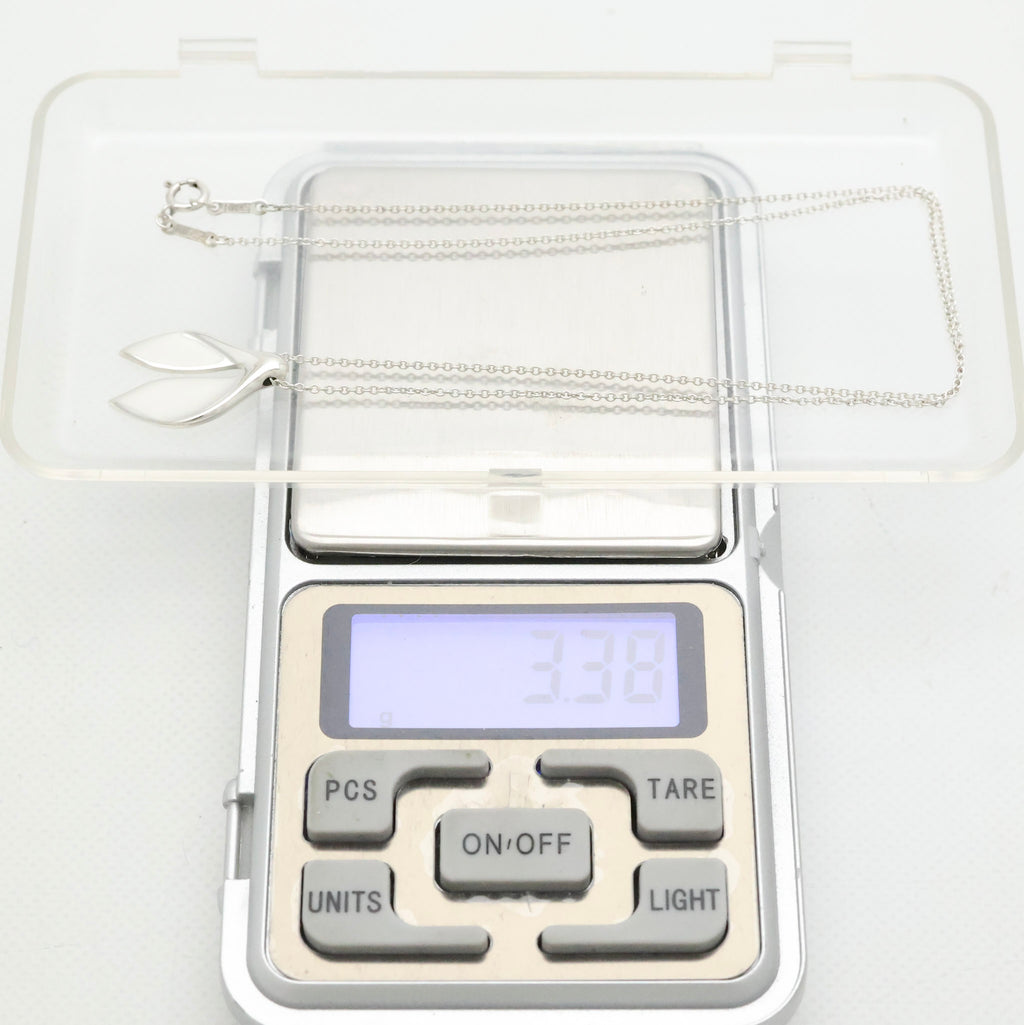 Tiffany & Co. Whale Tail Pendant Necklace Sterling Silver 925 