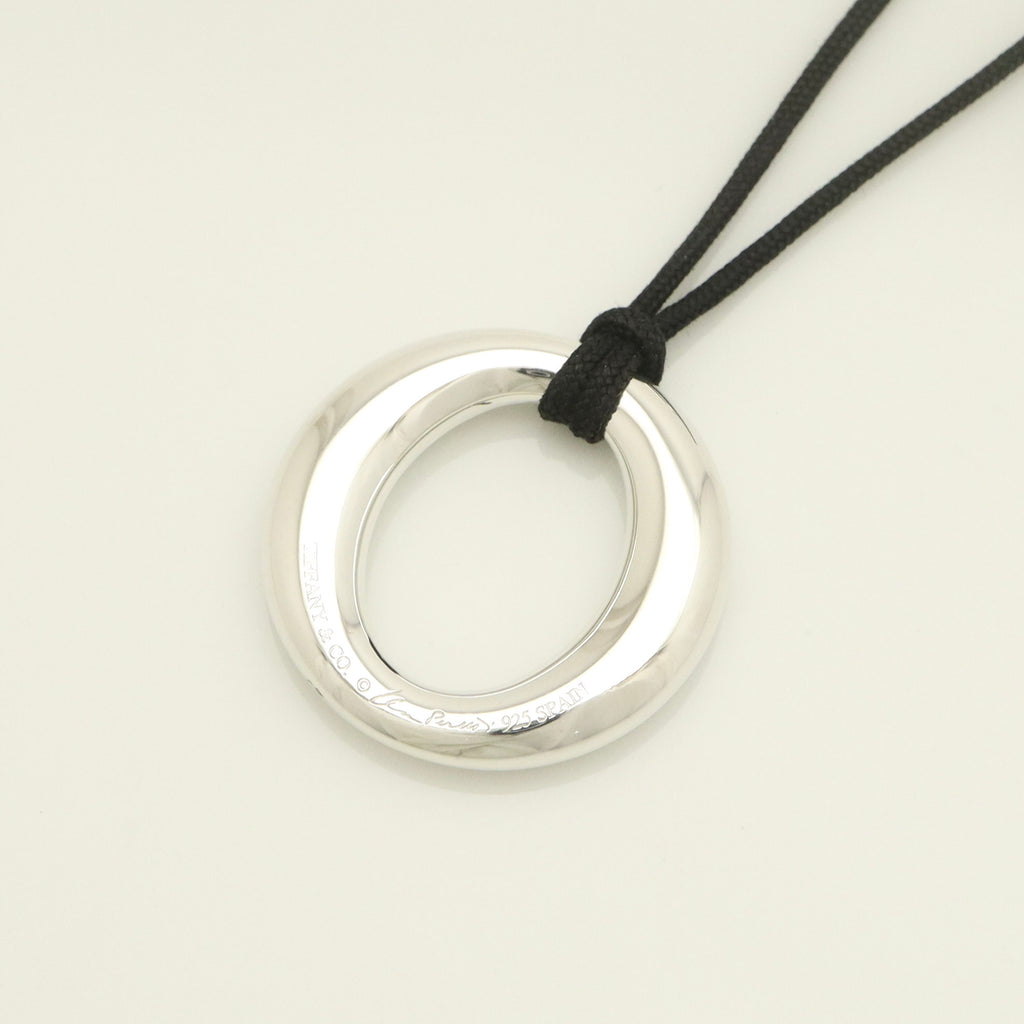  Tiffany & Co. Seviana Silk Cord Necklace Sterling Silver 925