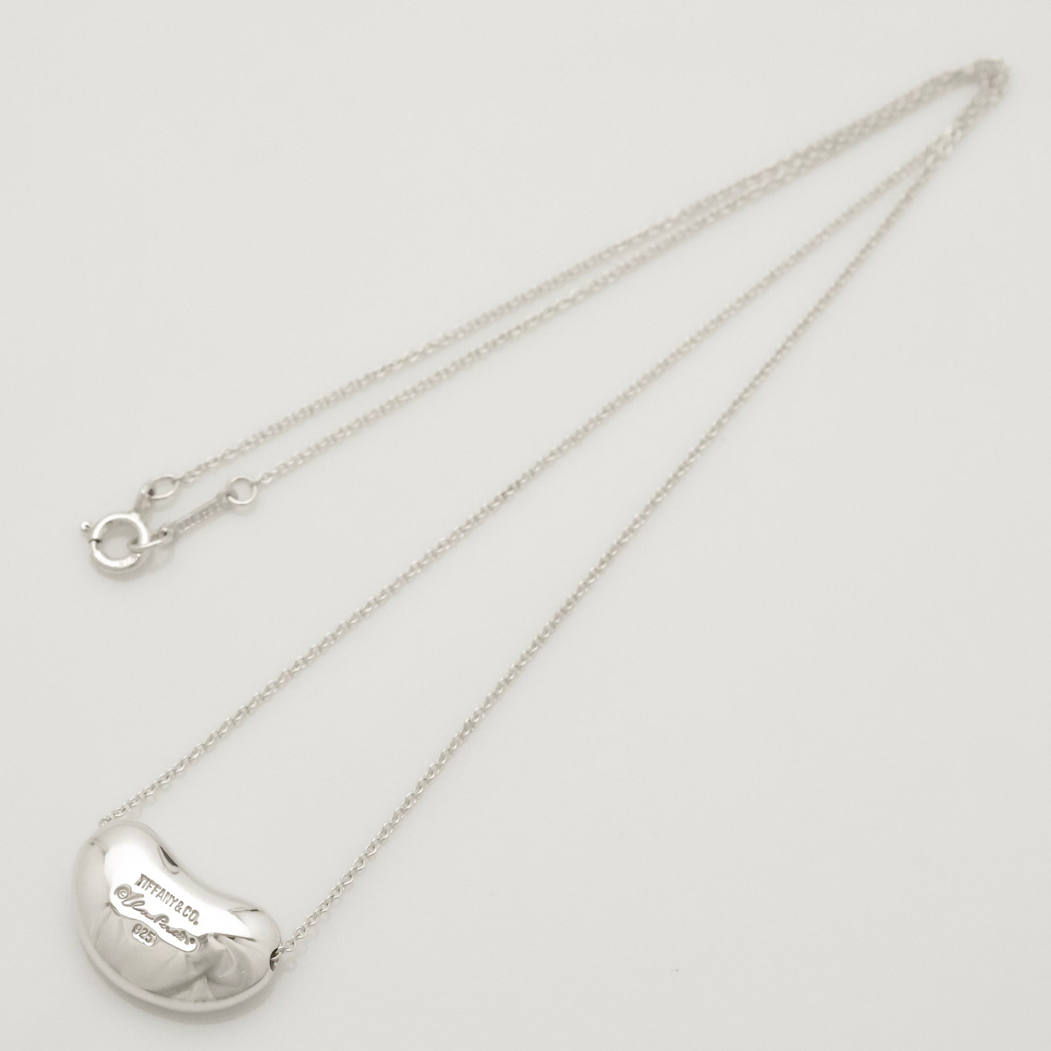  Tiffany & Co. Peretti Large  Bean Necklace  Sterling Silver 925 