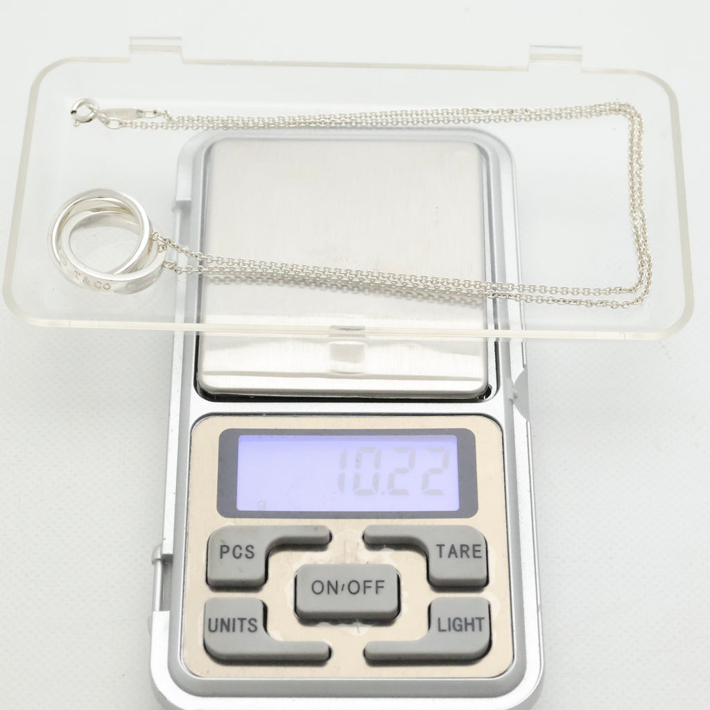 Tiffany & Co. 1837 Interlocking Circles Lariat Necklace Sterling Silver 925