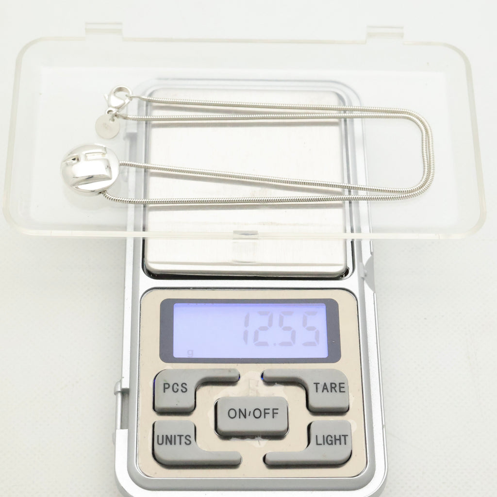 TIFFANY&Co. イニシャル レター H ラウンド スネーク チェーン ネックレス AG925