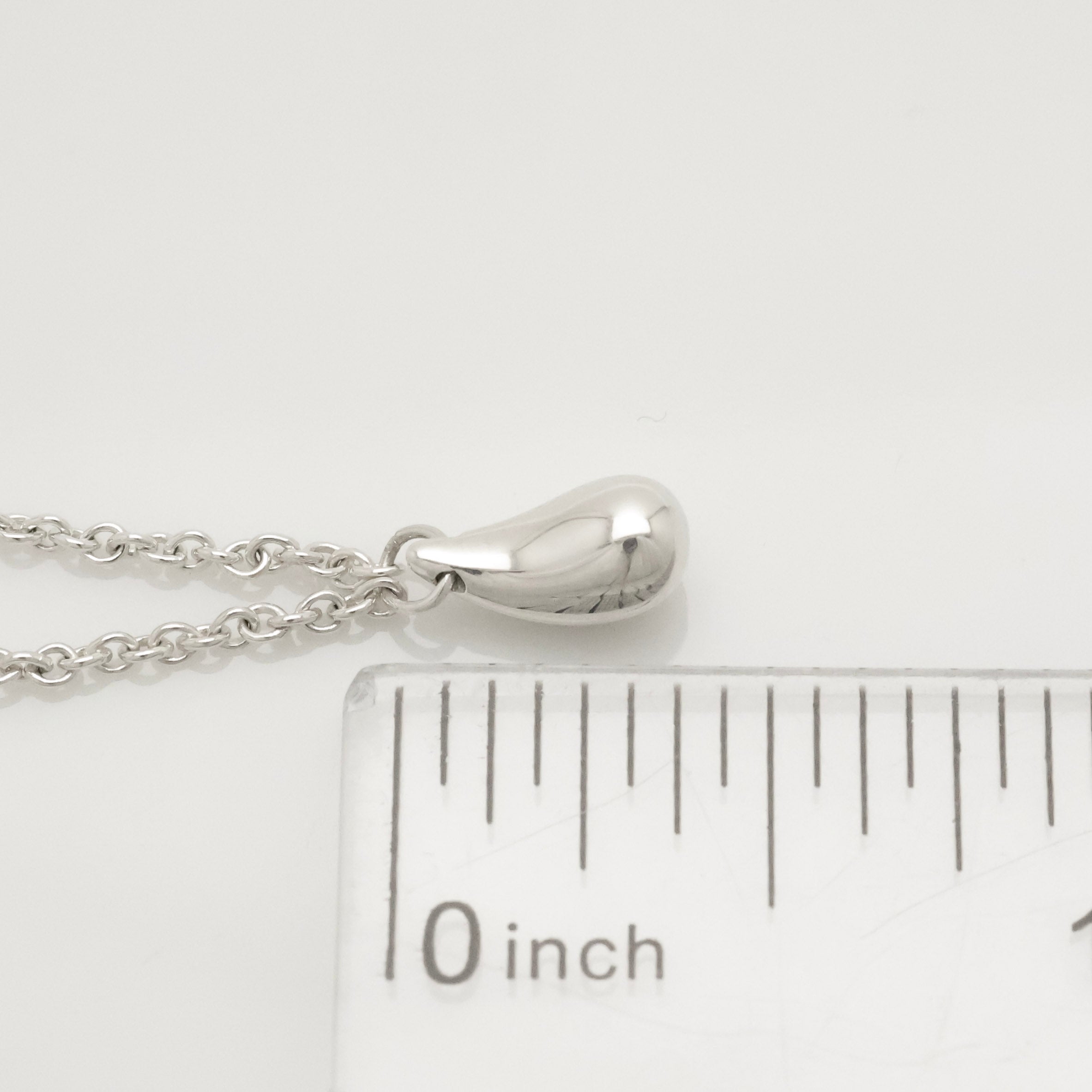 Tiffany & Co. Elsa Peretti Five 5 Teardrop Necklace Sterling Silver 925