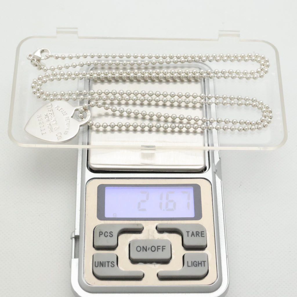 TIFFANY&Co. リターントゥ ティファニー ハート タグ ボール チェーン ネックレス AG925