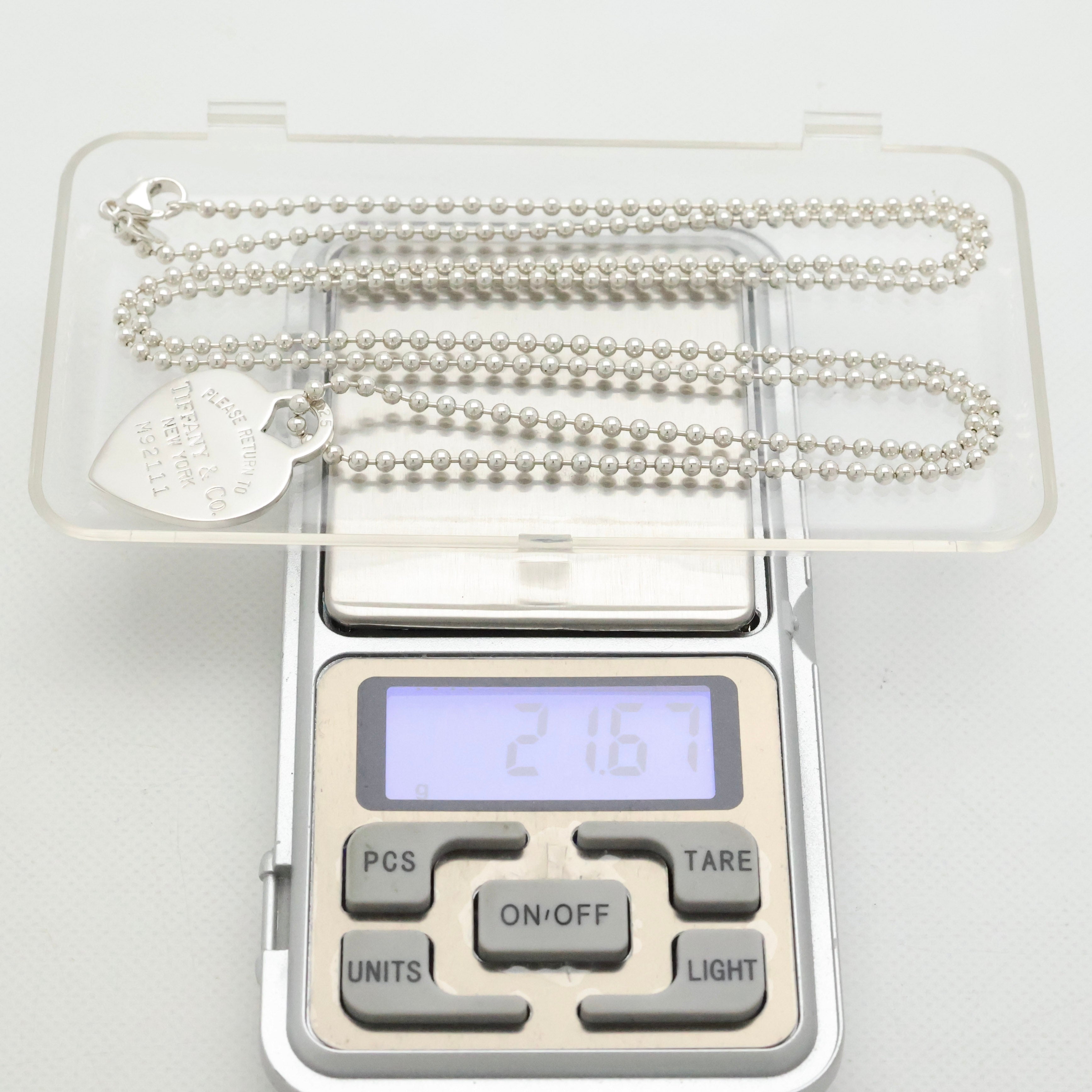 TIFFANY&Co. リターントゥ ティファニー ハート タグ ボール チェーン ネックレス AG925