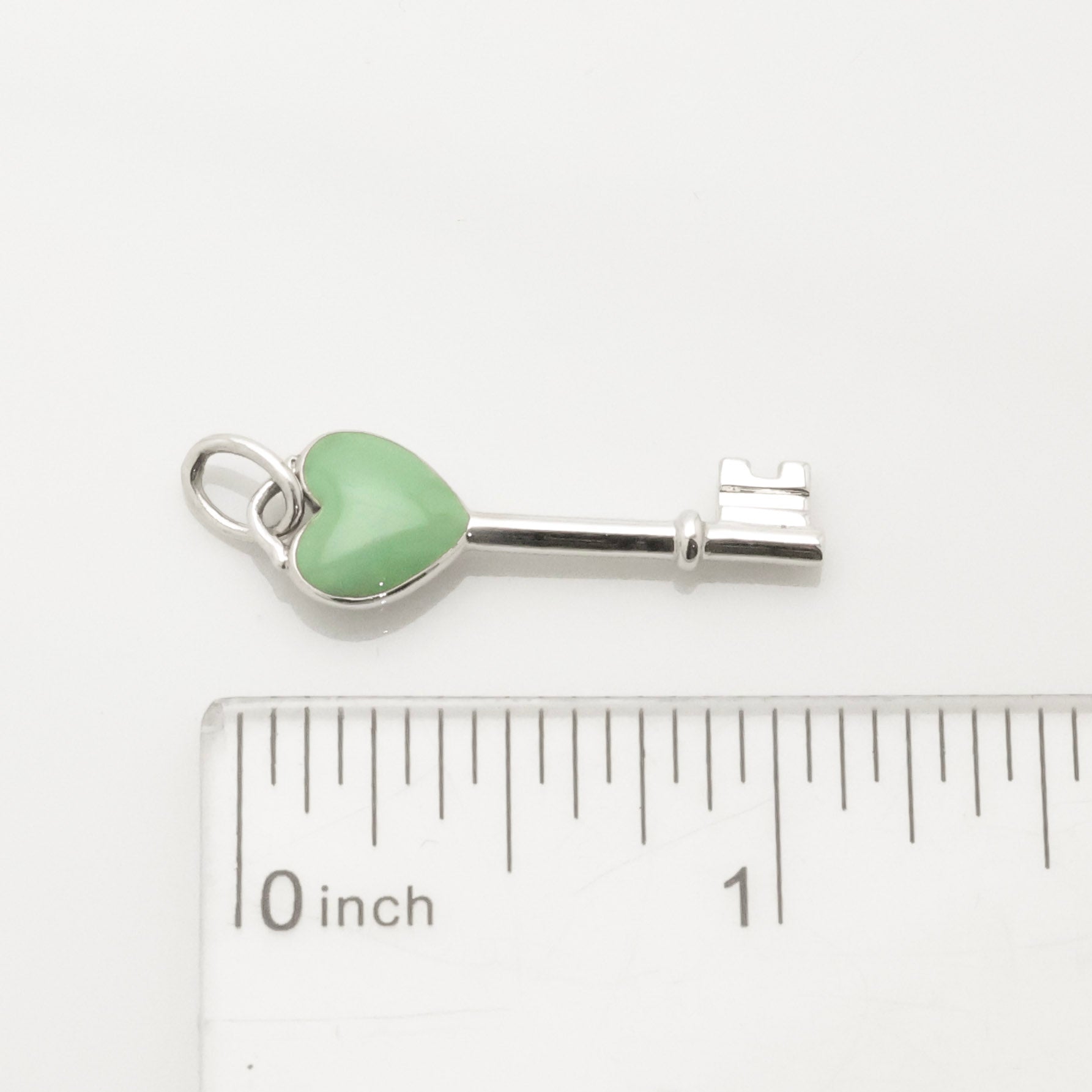 TIFFANY&Co. ハート キー ブルー エナメル チャーム AG925