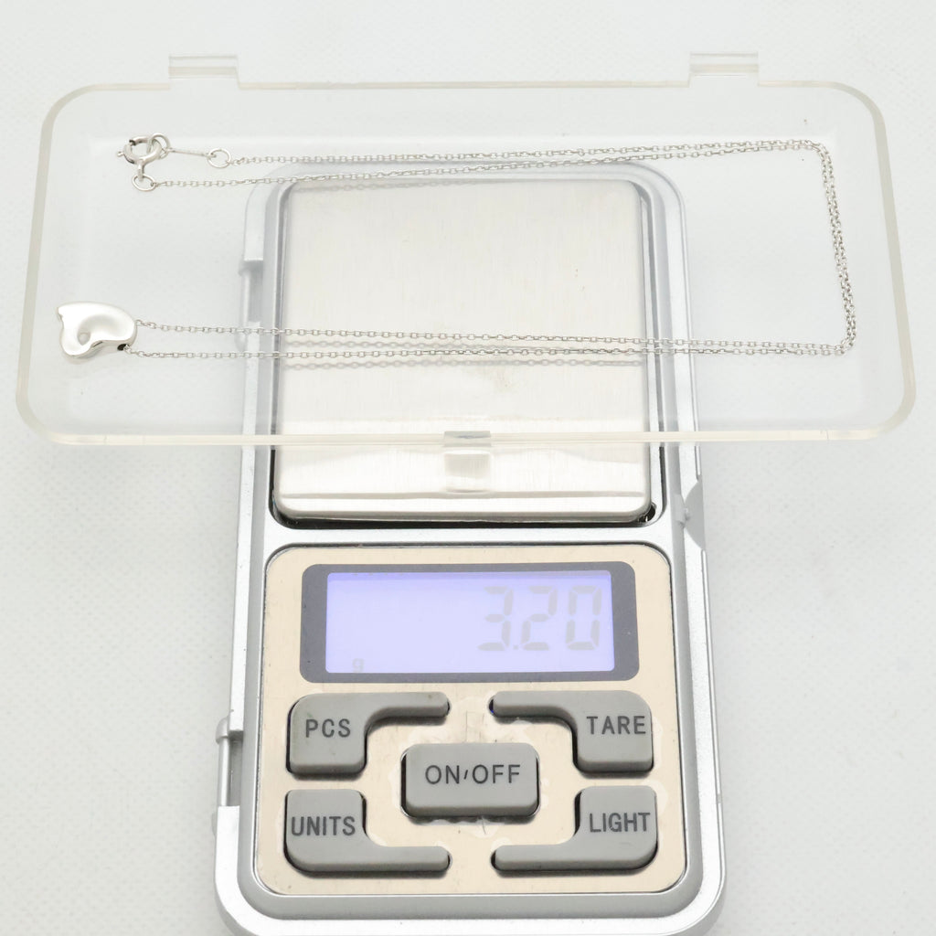  Tiffany & Co. Full Heart Pendant Necklace Sterling Silver 925