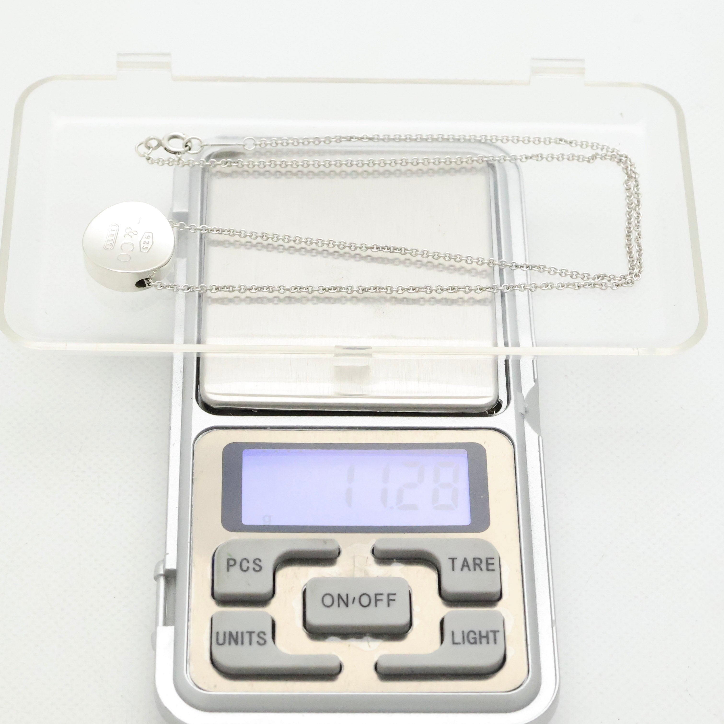 Tiffany & Co. 1837 Concave Circle Necklace Sterling Silver 925