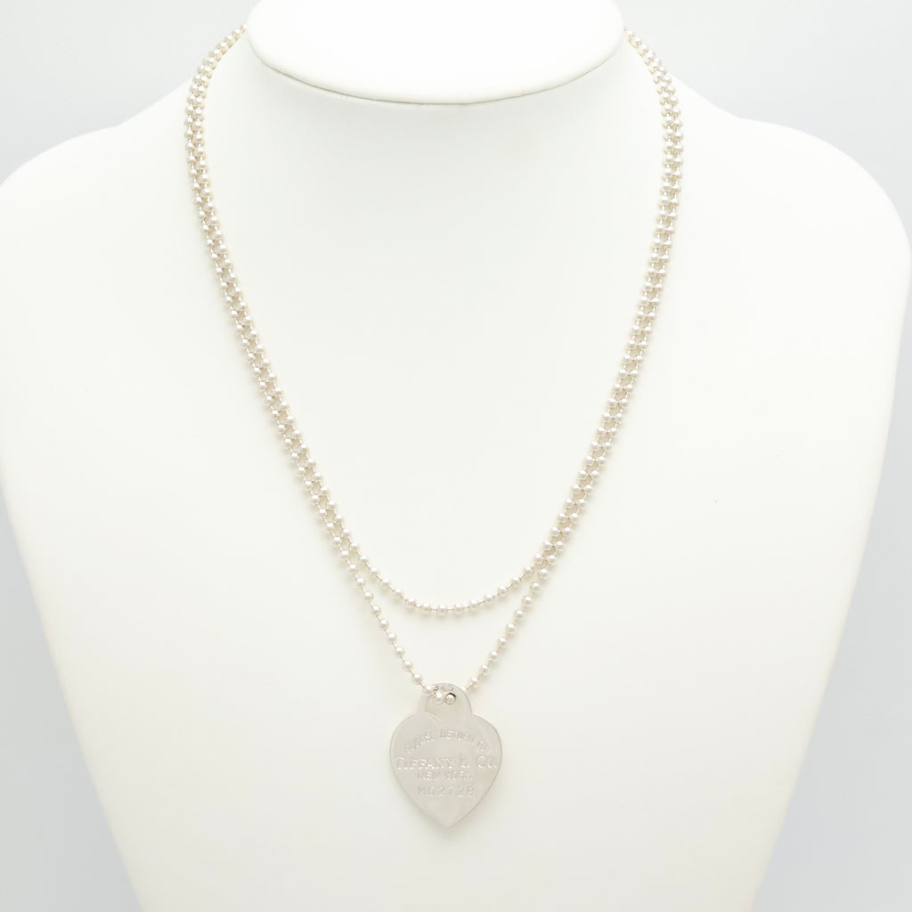 TIFFANY&Co. リターントゥ ティファニー ハート タグ ボール チェーン ネックレス AG925