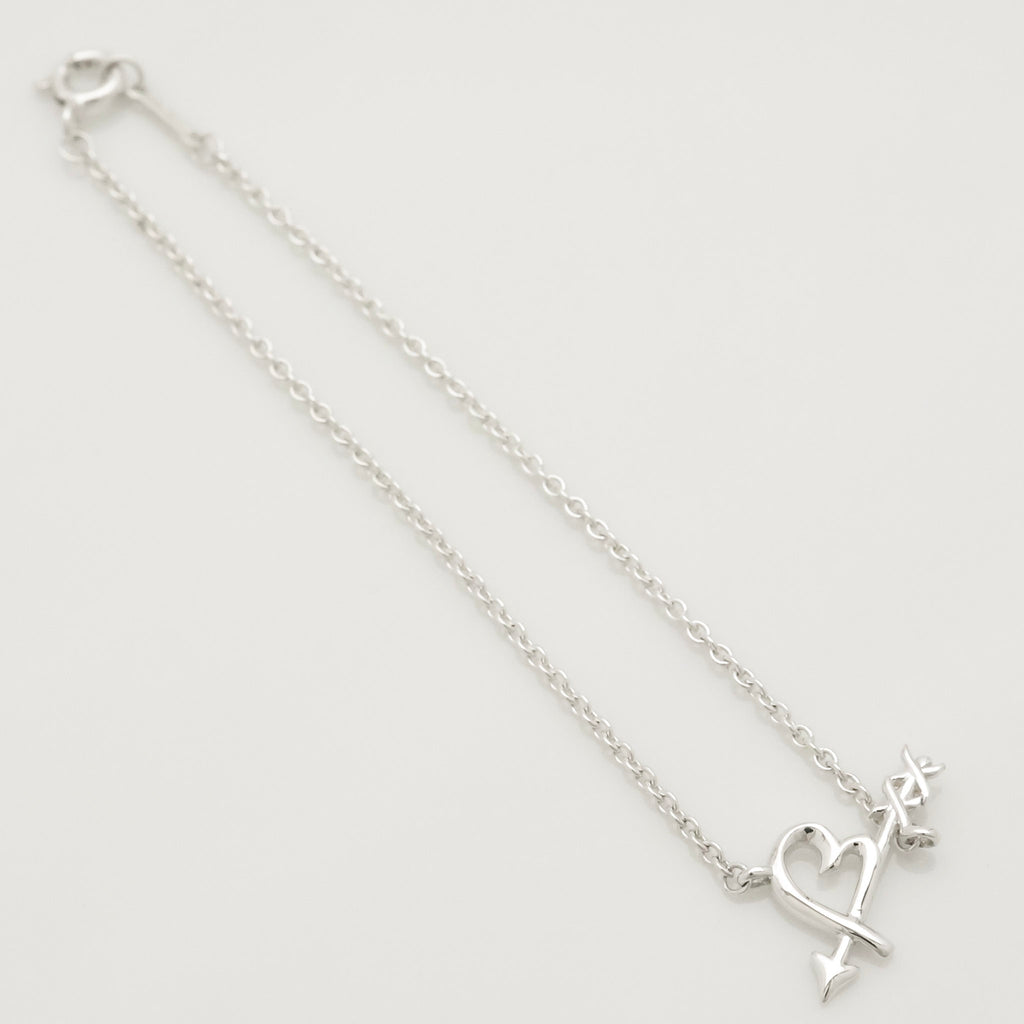 Tiffany & Co. Loving Heart Arrow Bracelet Sterling Silver 925