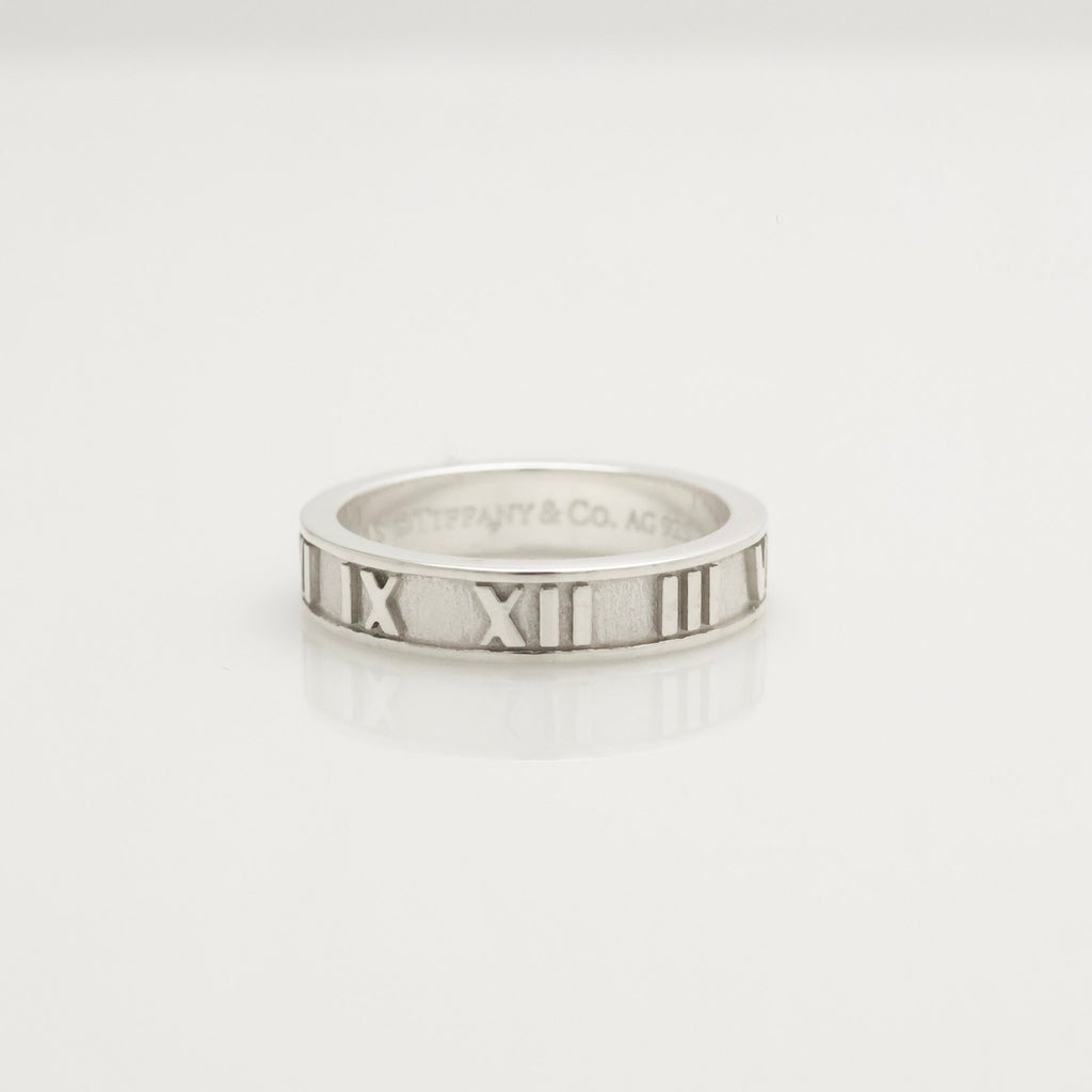 Tiffany & Co. Atlas Ring Size US 5.25 Sterling Silver 925