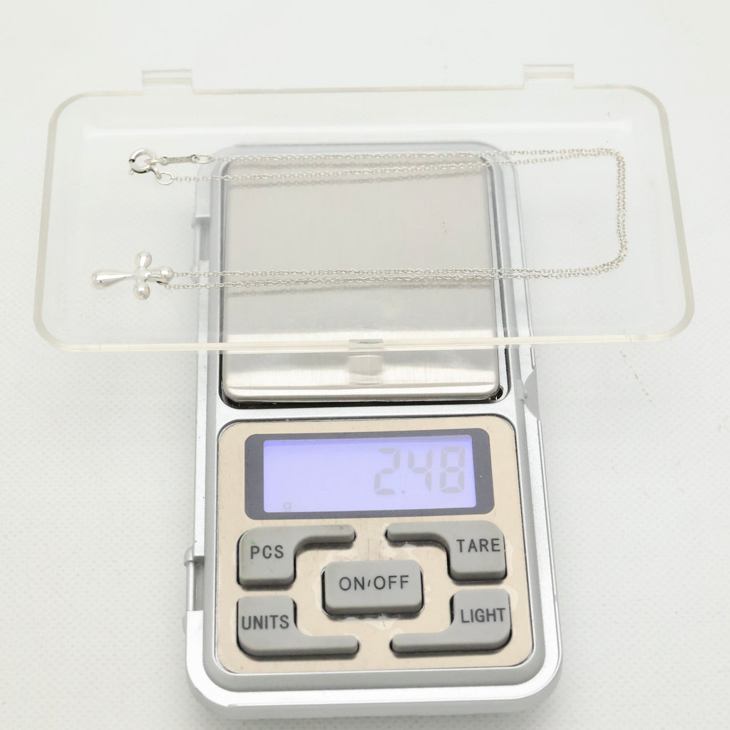  Tiffany & Co. Small Cross Pendant Necklace  Sterling Silver 925 