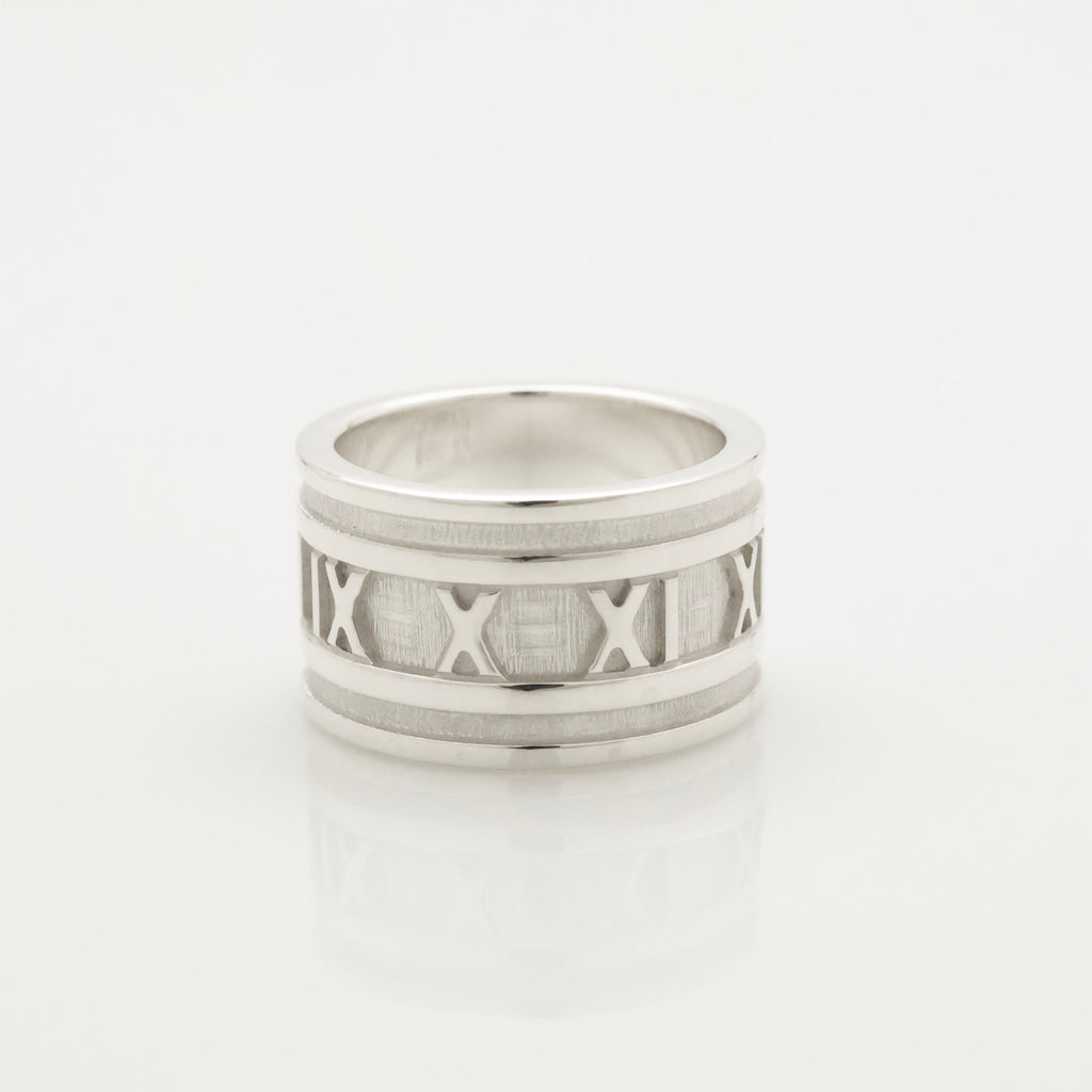 Tiffany & Co. Atlas Wide Ring Size 5 Sterling Silver 925