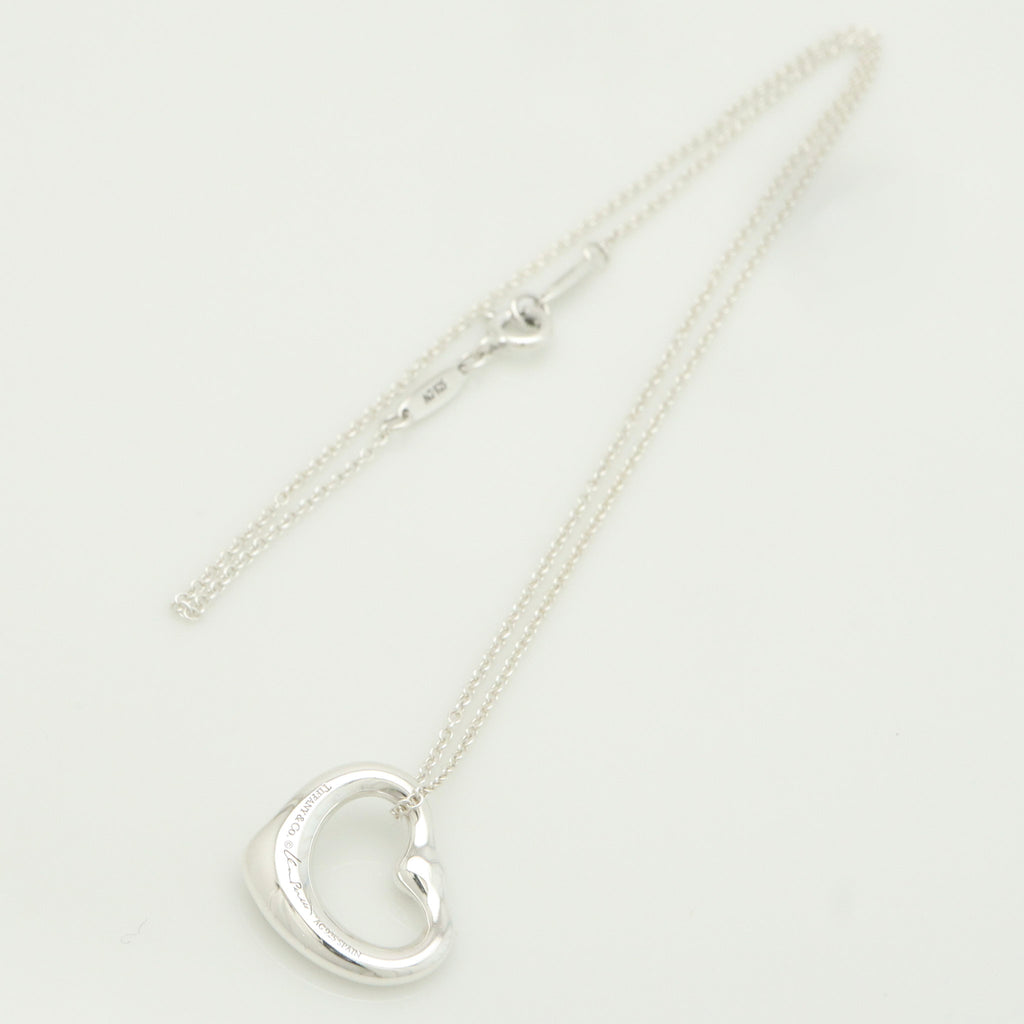 TIFFANY&Co. オープンハート 1P ピンク サファイア エルサペレッティ ネックレス AG925