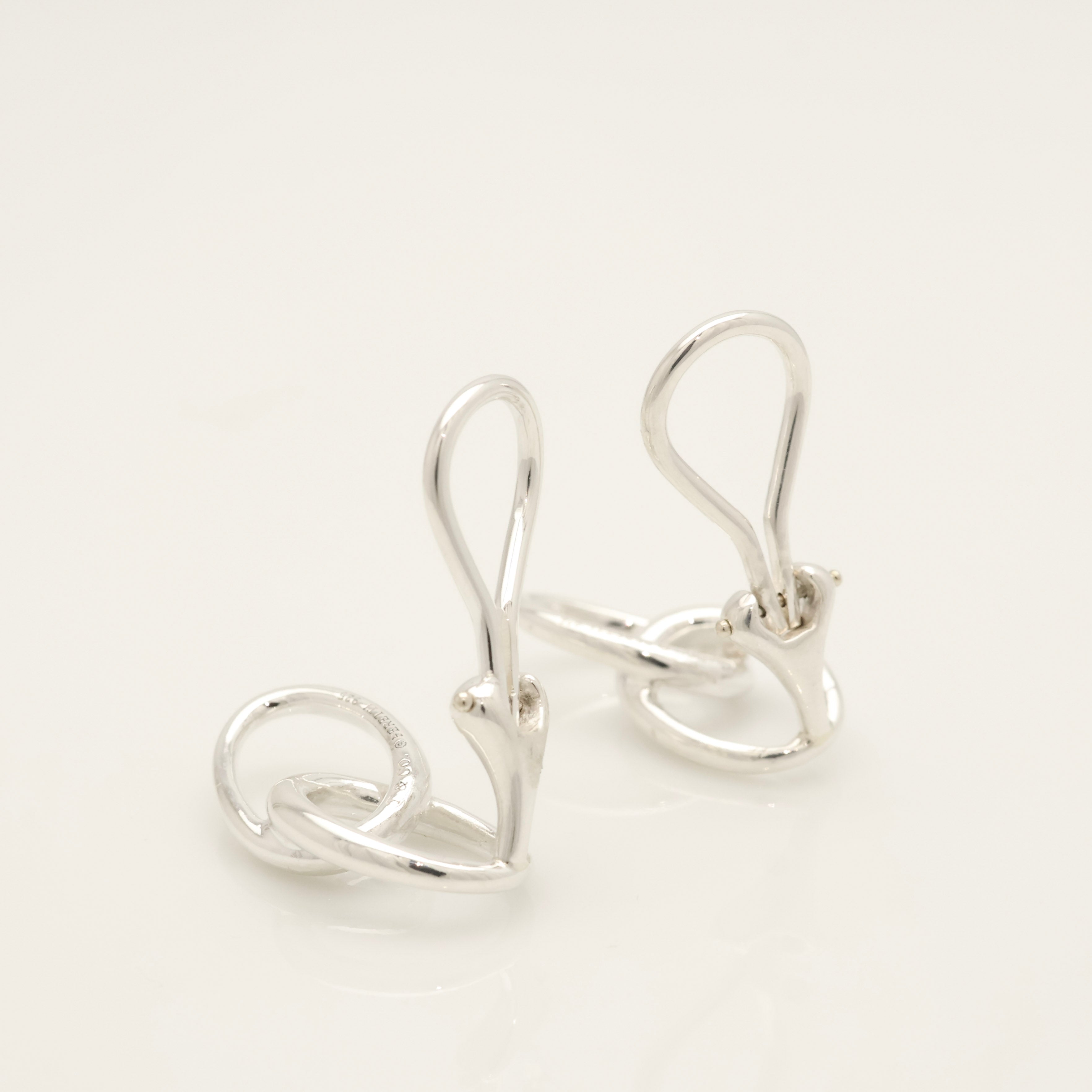  Tiffany & Co. Peretti Double Loop Clip-On Earrings Sterling Silver 925