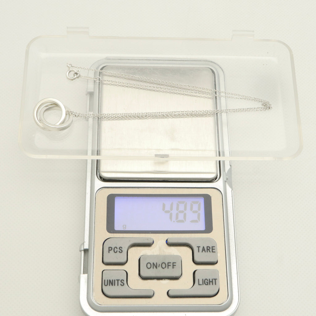 Tiffany & Co. 1837 Interlocking Circles Lariat Necklace Sterling Silver 925