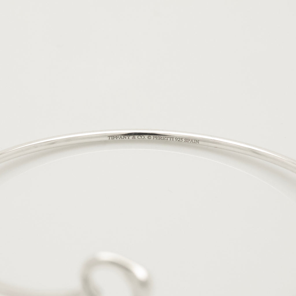 Tiffany & Co. Interlocking Double Loop Bangle Bracelet Sterling Silver 925