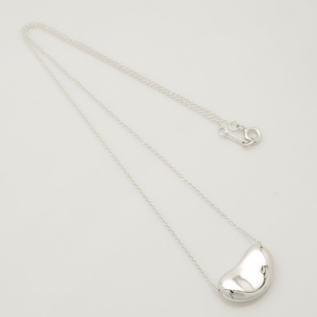  Tiffany & Co. Peretti Large  Bean Necklace  Sterling Silver 925 