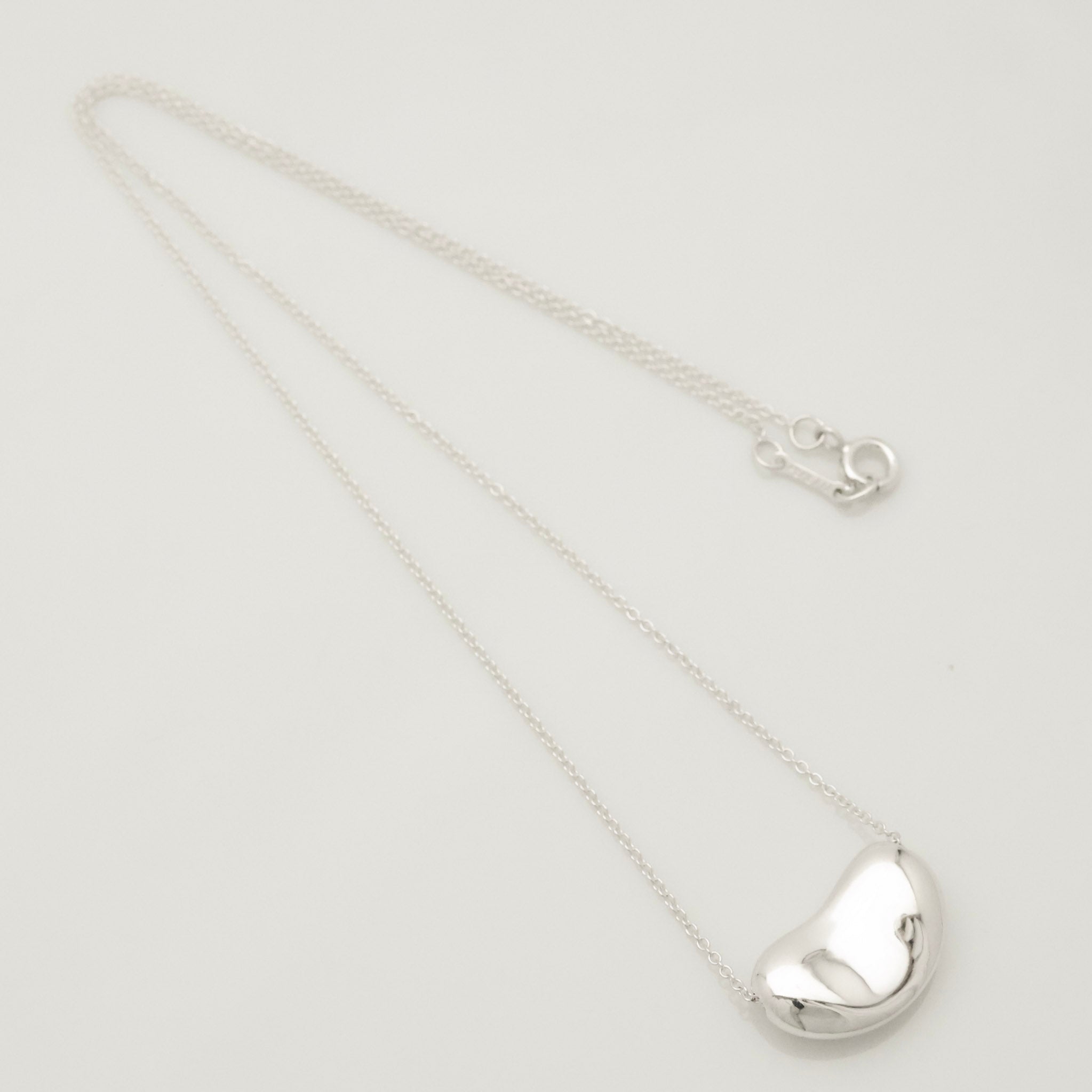  Tiffany & Co. Peretti Large  Bean Necklace  Sterling Silver 925 