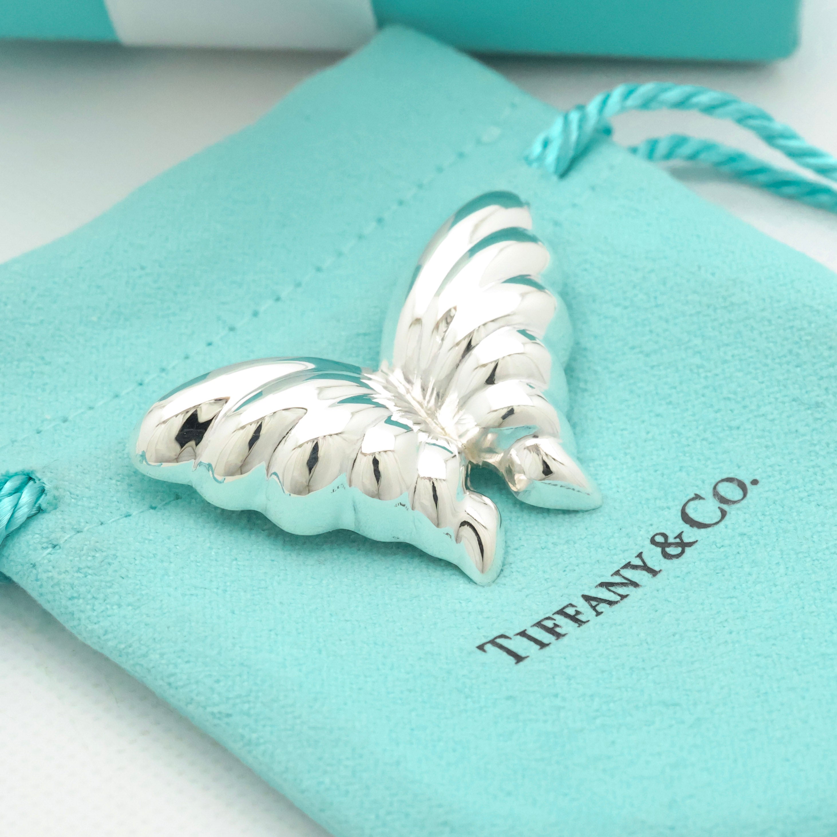 Tiffany & Co. Butterfly Pin Brooch Sterling Sterling Silver 925 