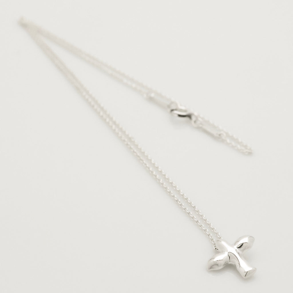  Tiffany & Co Peretti Dove Bird Cross Necklace Sterling Silver 925 