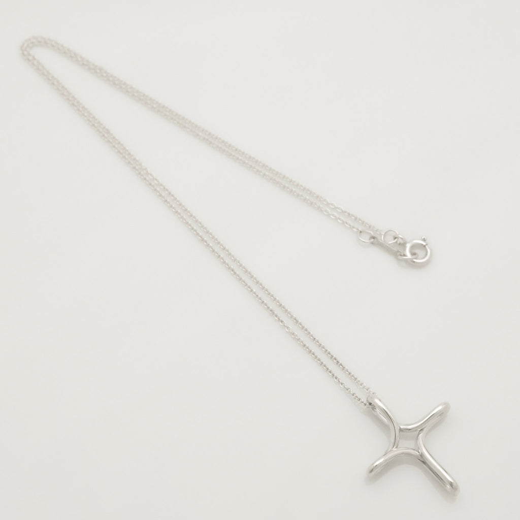 TIFFANY&Co. オープン クロス インフィニティ エルサペレッティ ネックレス AG925