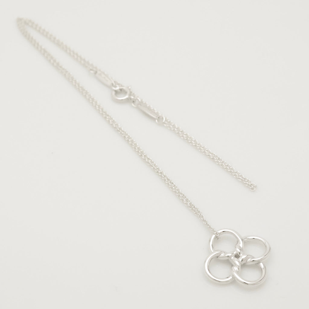 Tiffany & Co. Quadrifoglio Four Leaf Clover Necklace Sterling Silver 925