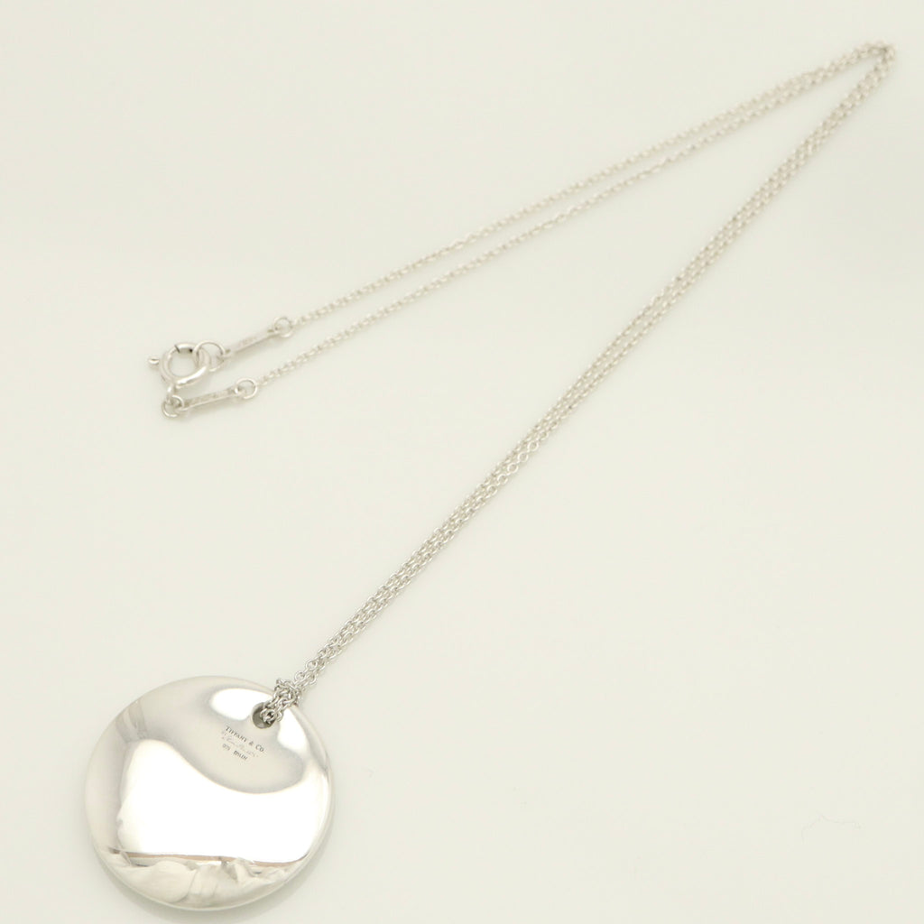 Tiffany & Co. Round Circle Disc Necklace Pendant  Sterling Silver  925