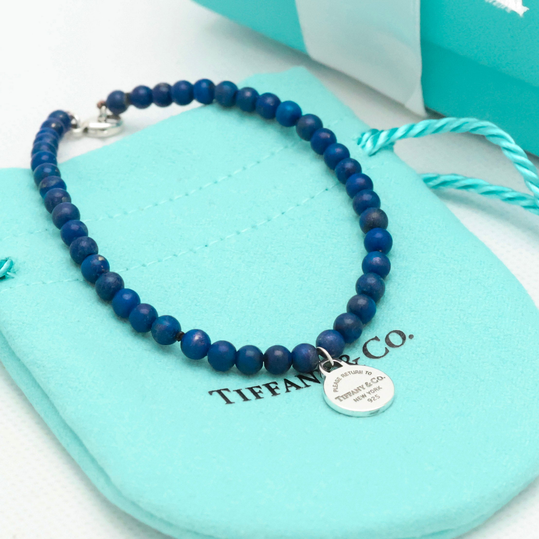 TIFFANY&Co. リターン トゥ ティファニー ラピスラズリ ビーズ ブレスレットAG925