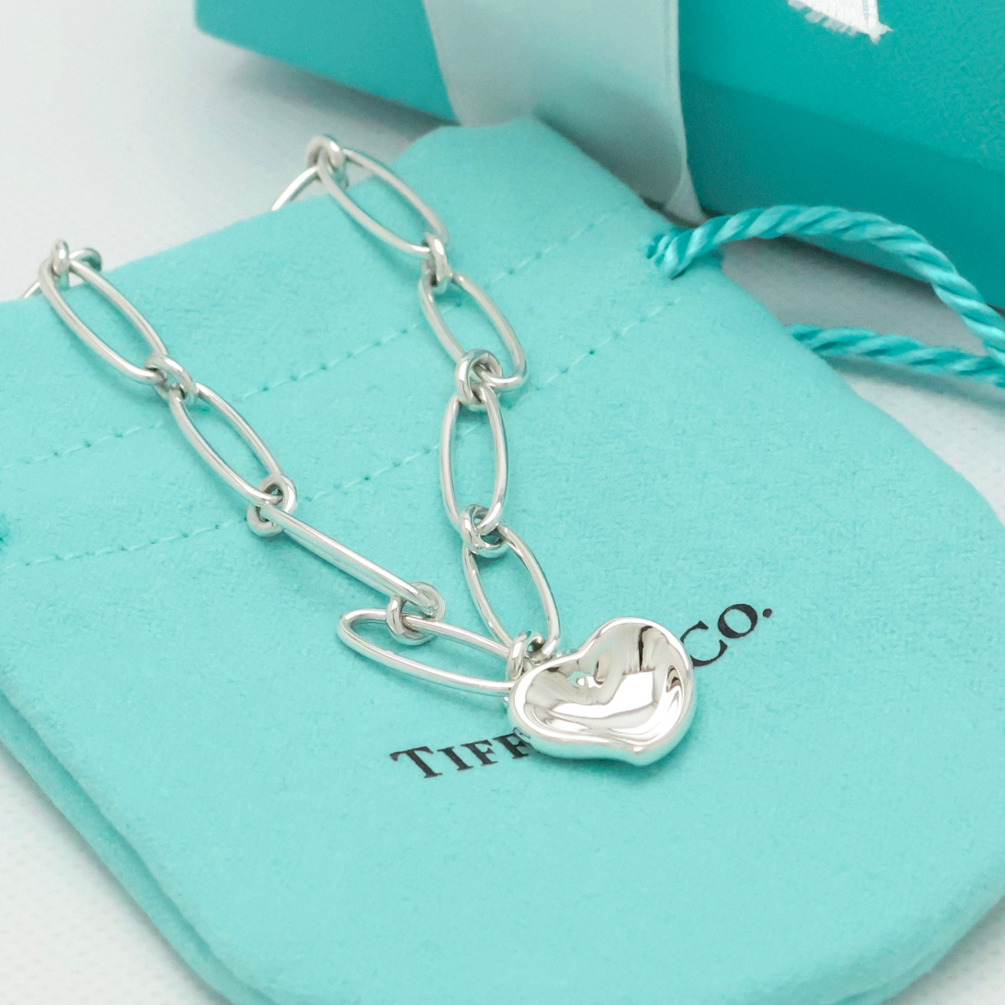 TIFFANY&Co. エルサペレッティ カーブド フルハート ブレスレット AG925