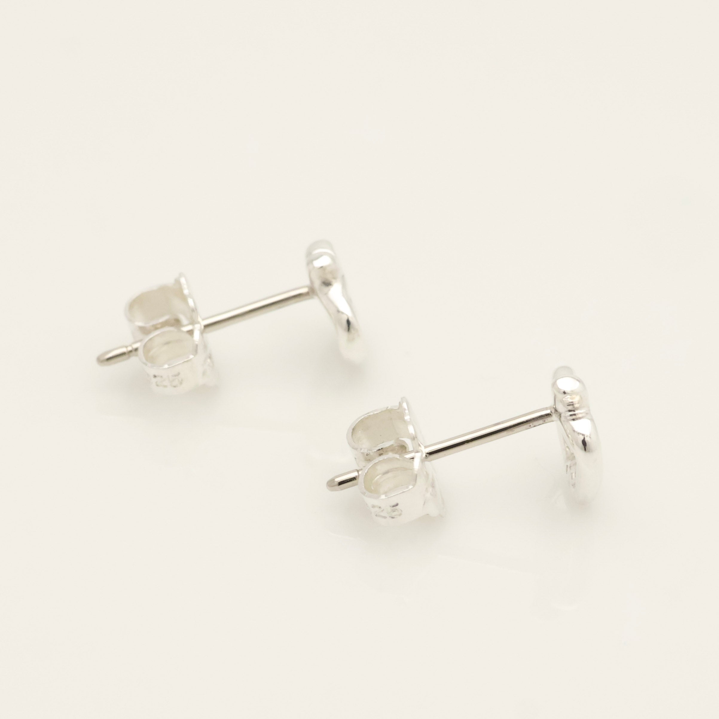 Tiffany & Co. Elsa Peretti Mini Apple Stud Earrings Sterling Silver 925