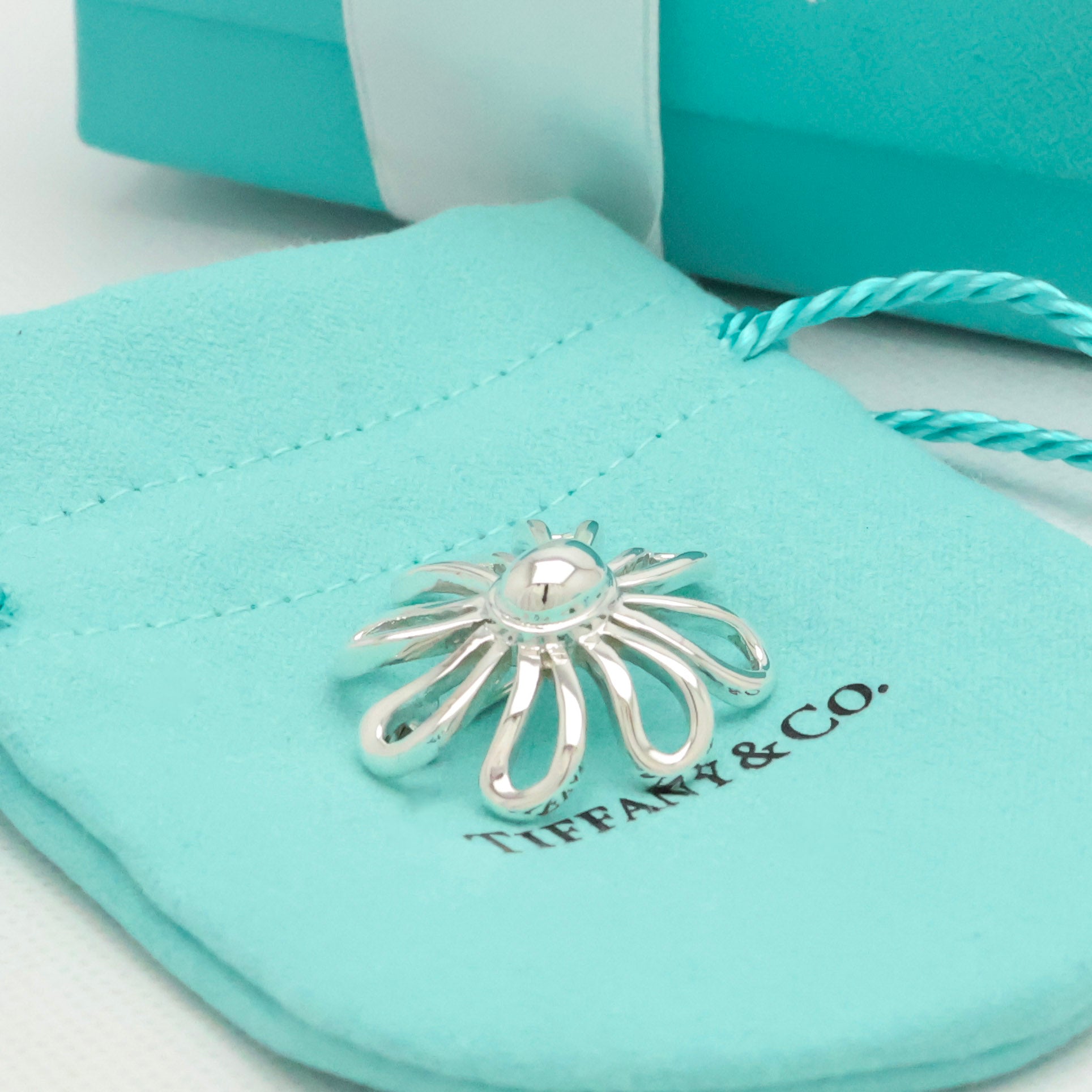 Tiffany & Co. Picasso LARGE Daisy Flower Pin Brooch Sterling Silver 925