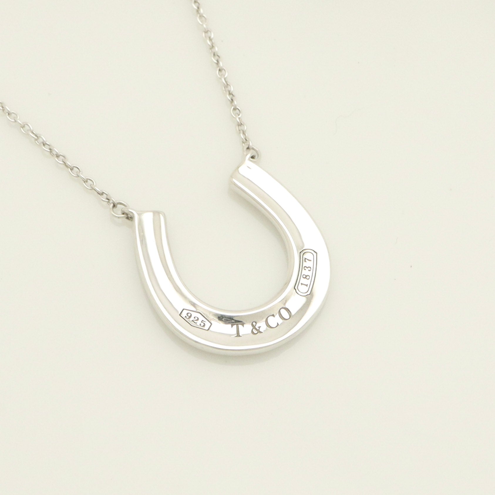 Tiffany & Co.  Sterling Silver 1837 Horseshoe Pendant Necklace