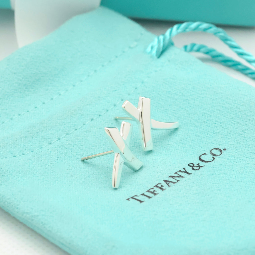 TIFFANY&Co. キス クロス パロマピカソ スタッド ピアス AG925