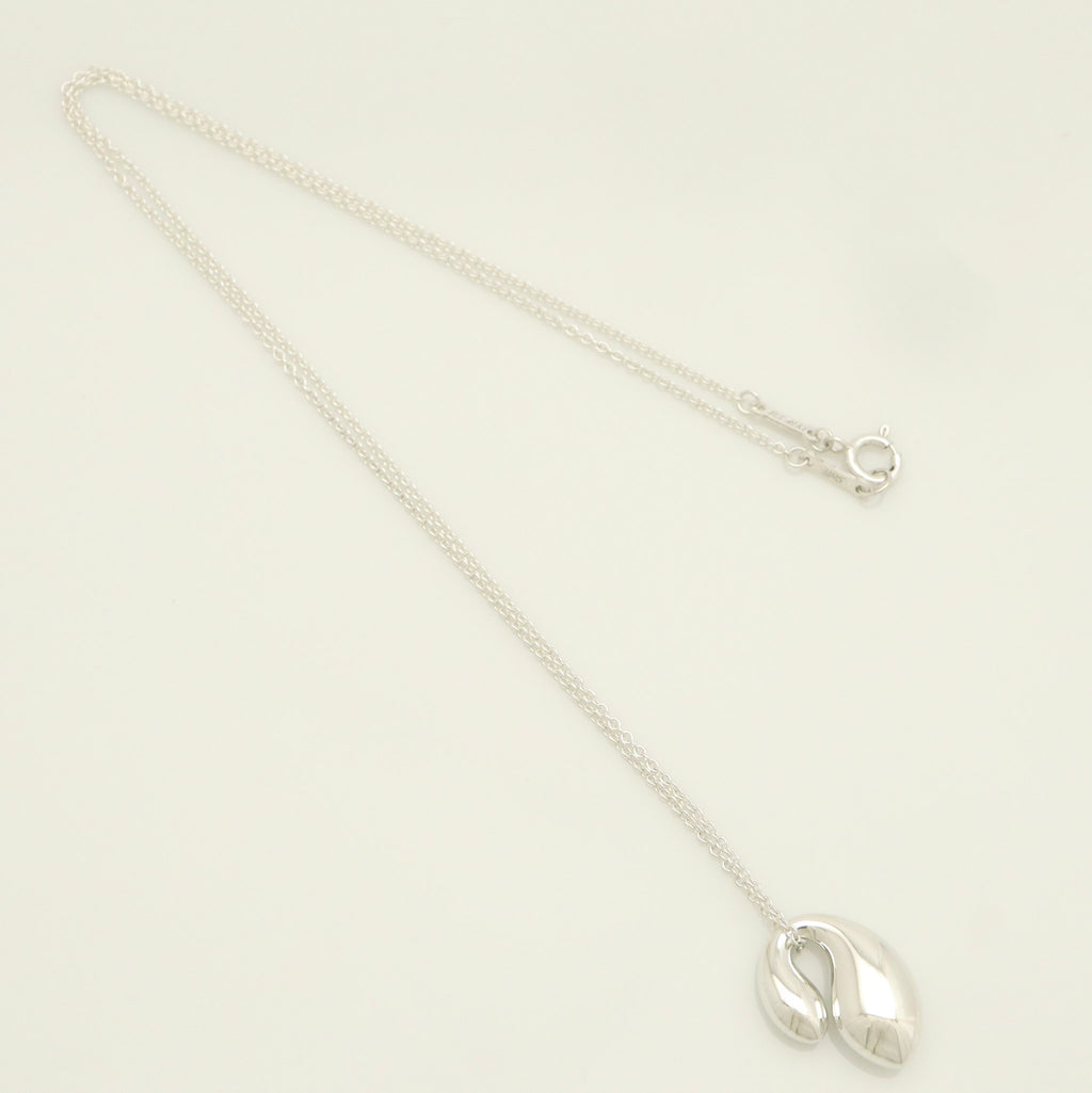 Tiffany & Co. Elsa Peretti Sterling Silver Double Teardrop Pendant Necklace Sterling Silver 925