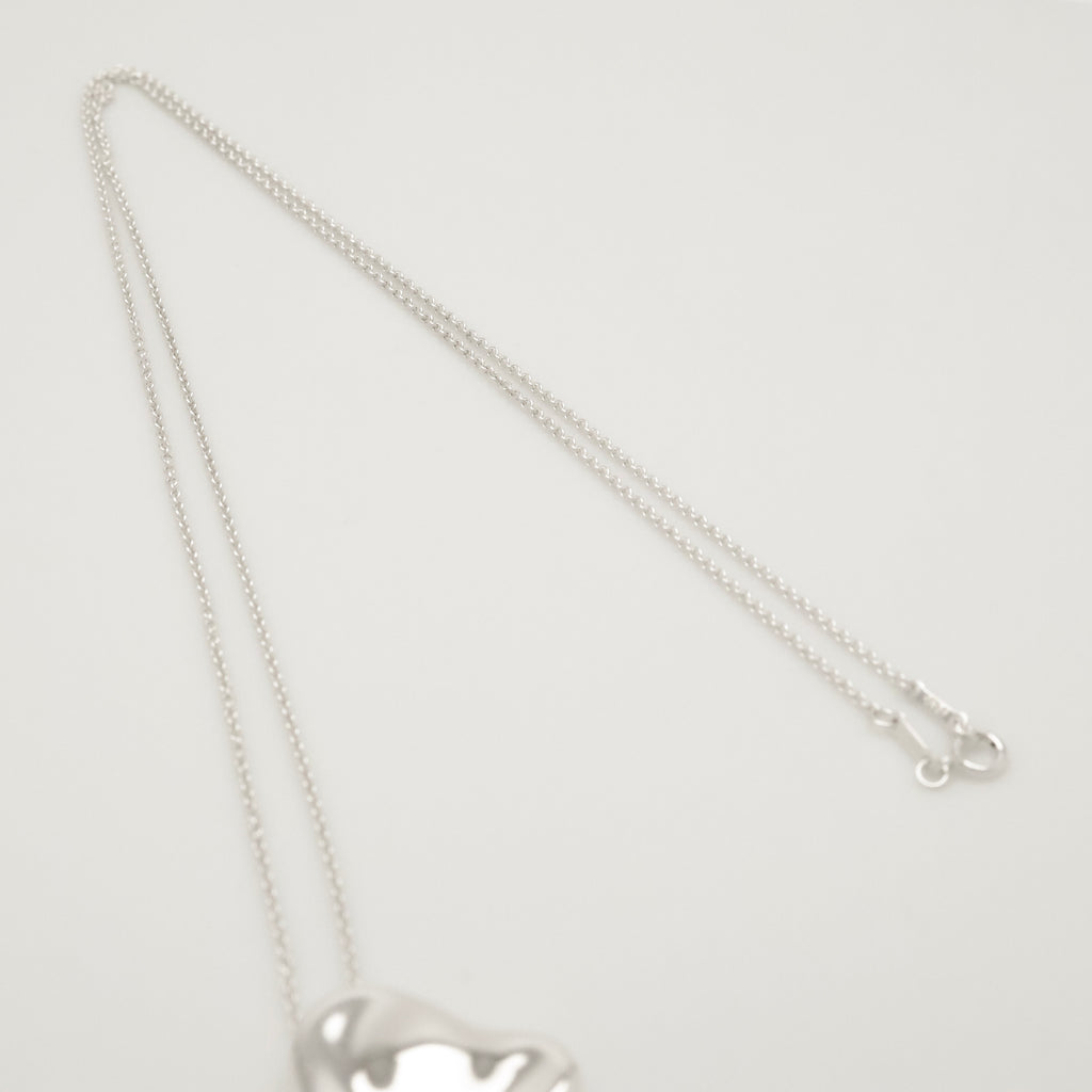  Tiffany & Co. Large Full Heart Pendant Necklace Sterling Silver 925