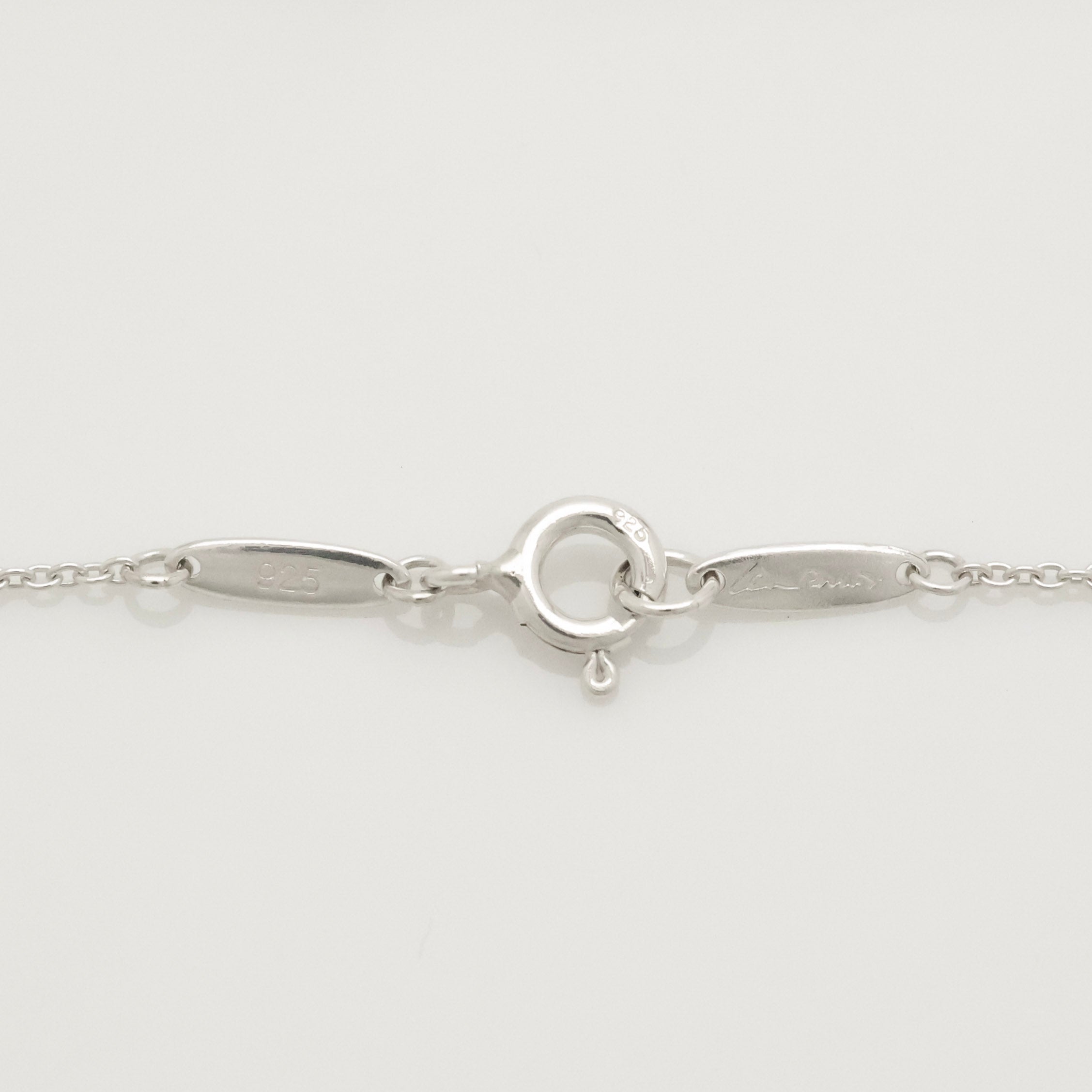 Tiffany & Co. Initial Letter "M" Necklace Pendant Sterling Silver 925