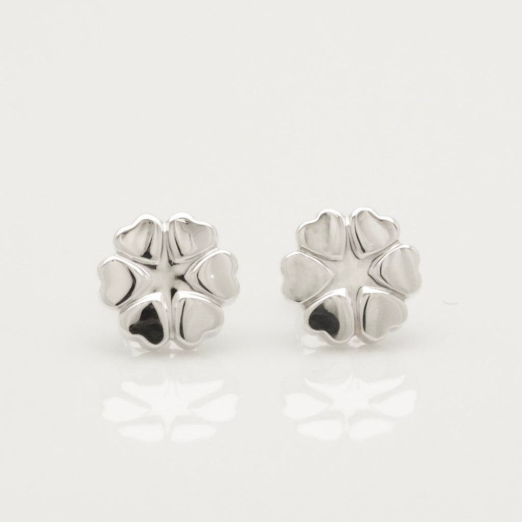  Tiffany & Co. Picasso Crown of Heart Stud Earrings Sterling Silver 925 