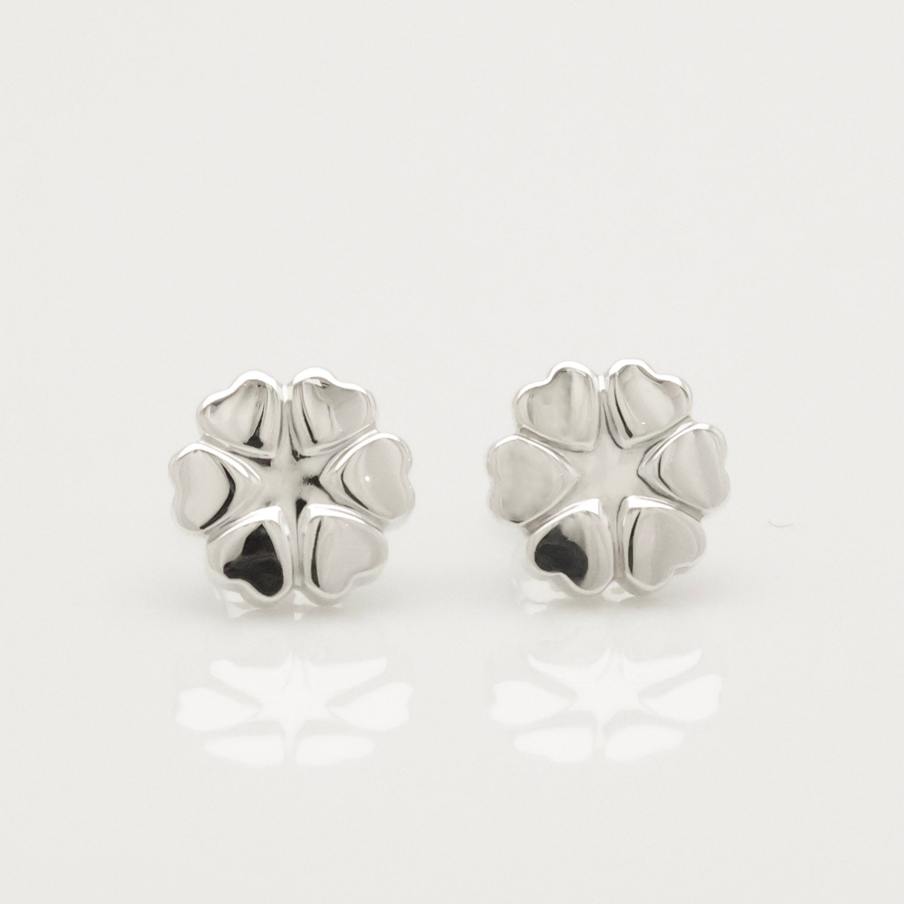  Tiffany & Co. Picasso Crown of Heart Stud Earrings Sterling Silver 925 