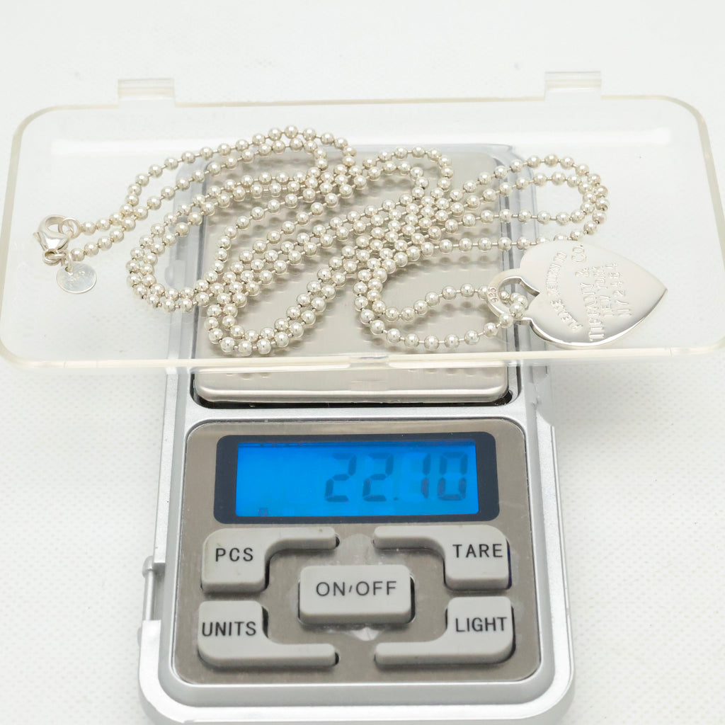 TIFFANY&Co. リターントゥ ティファニー ハート タグ ボール チェーン ネックレス AG925