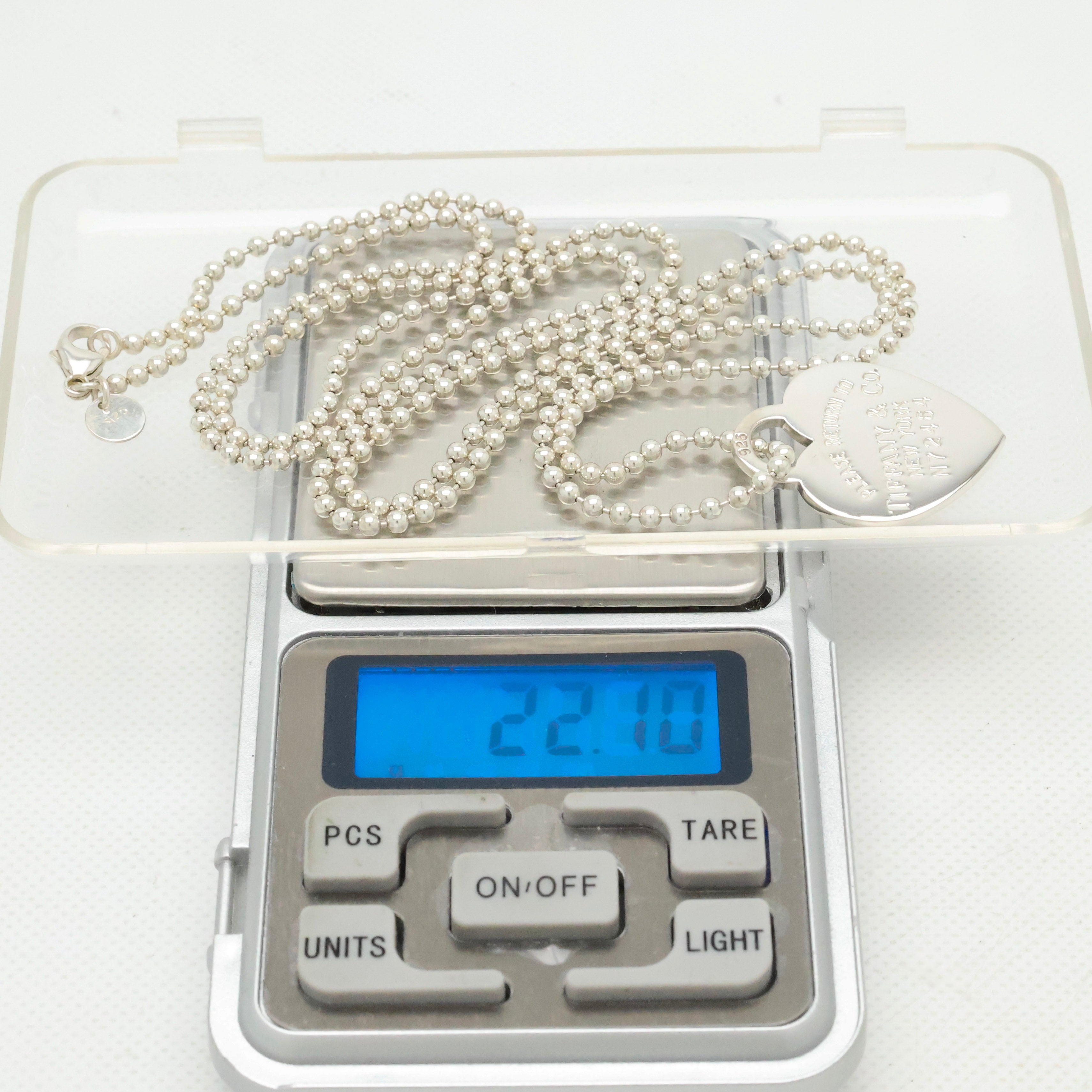 TIFFANY&Co. リターントゥ ティファニー ハート タグ ボール チェーン ネックレス AG925