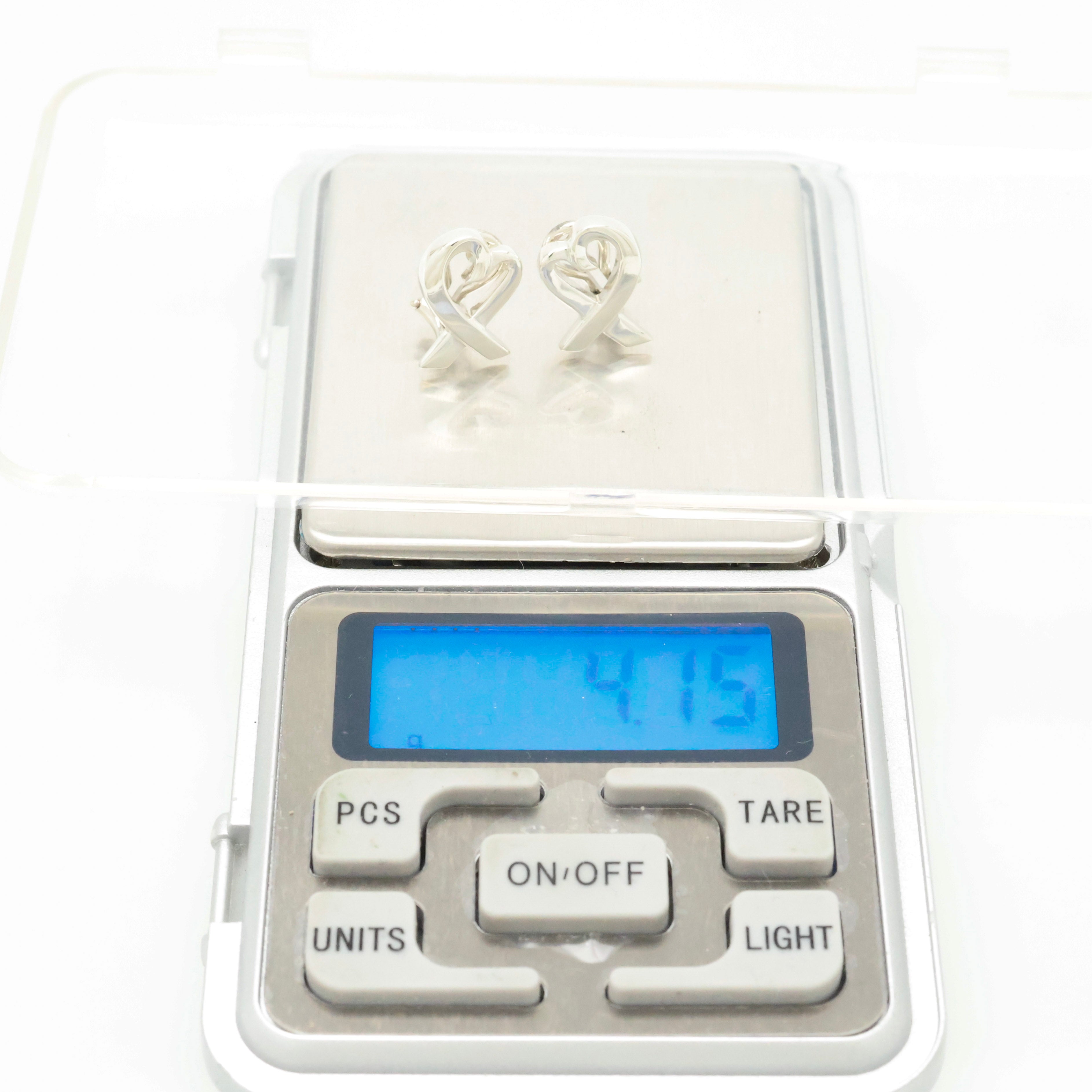 Tiffany & Co. Picasso Loving Heart Clip-On Earrings Sterling Silver 925 