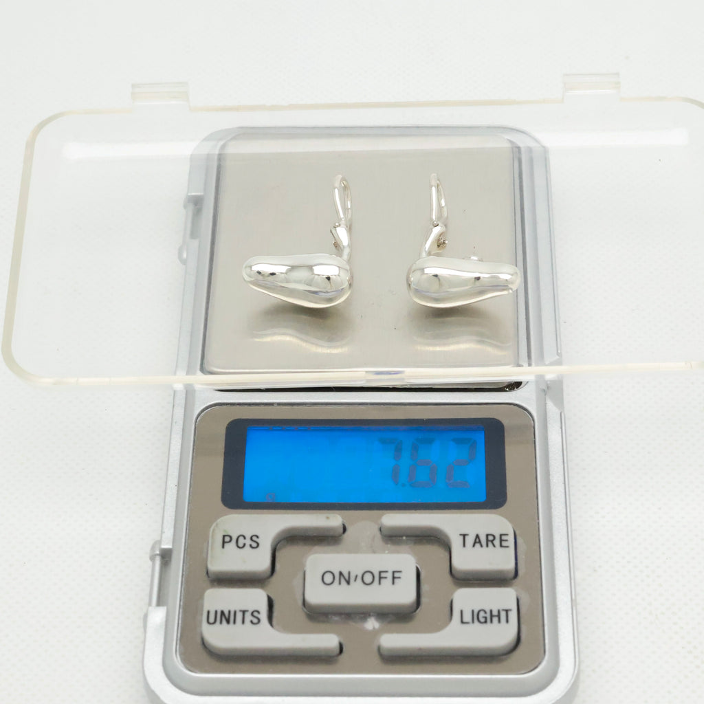 Tiffany & Co. Peretti Large Teardrop Clip-On Earrings Sterling Silver 925