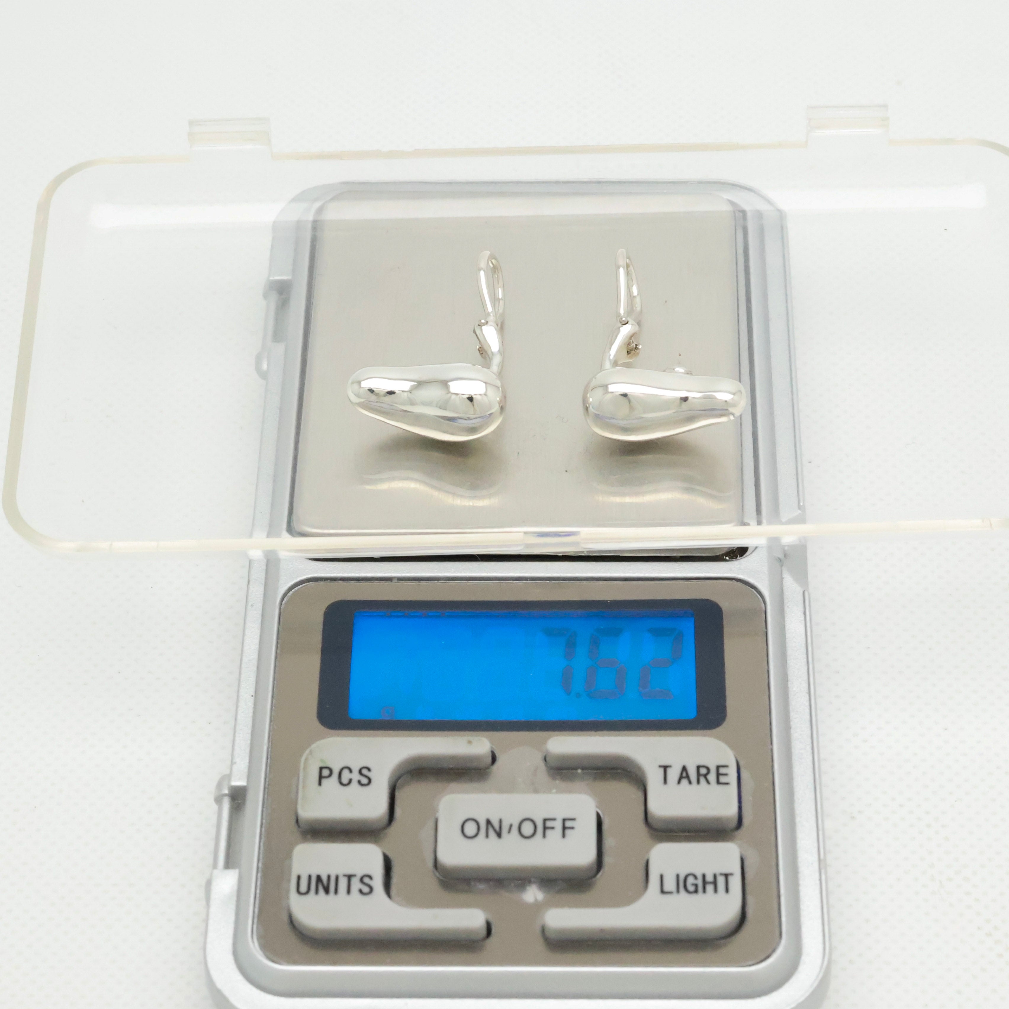 Tiffany & Co. Peretti Large Teardrop Clip-On Earrings Sterling Silver 925