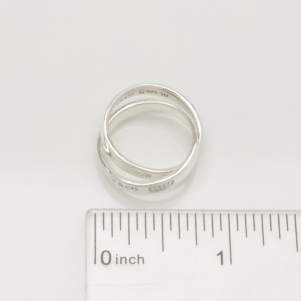 Tiffany & Co. 1837 Interlocking Circles Double Ring  Sterling Silver 925