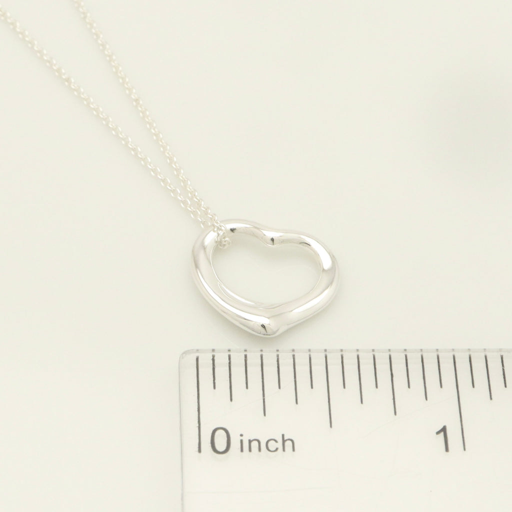Tiffany & Co. Open Heart Pendant Necklace Sterling Silver 925