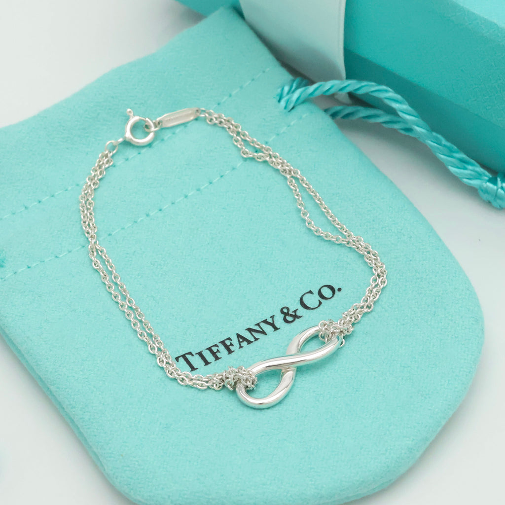 TIFFANY&Co. インフィニティ ダブル チェーン ブレスレット AG925