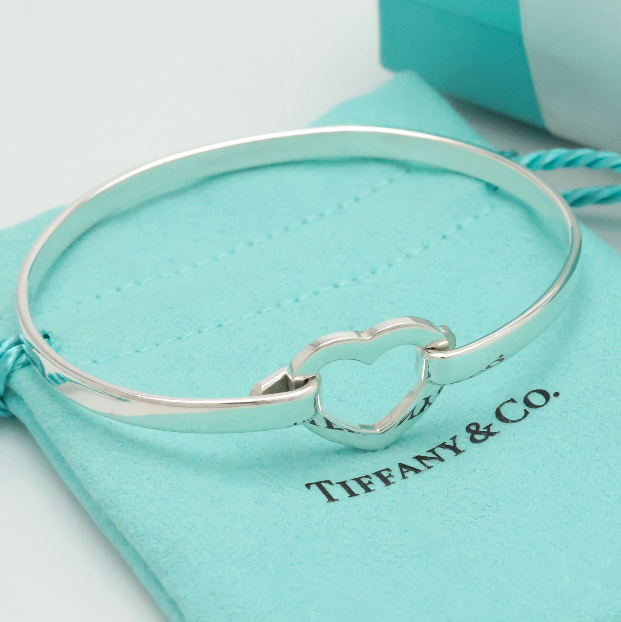 TIFFANY&Co. ハート リンク バングル ブレスレット AG925