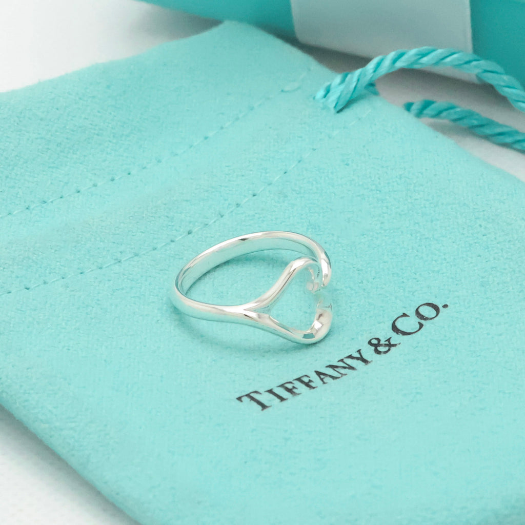 TIFFANY&Co. オープンハート エルサペレッティ リング 8 号 AG925